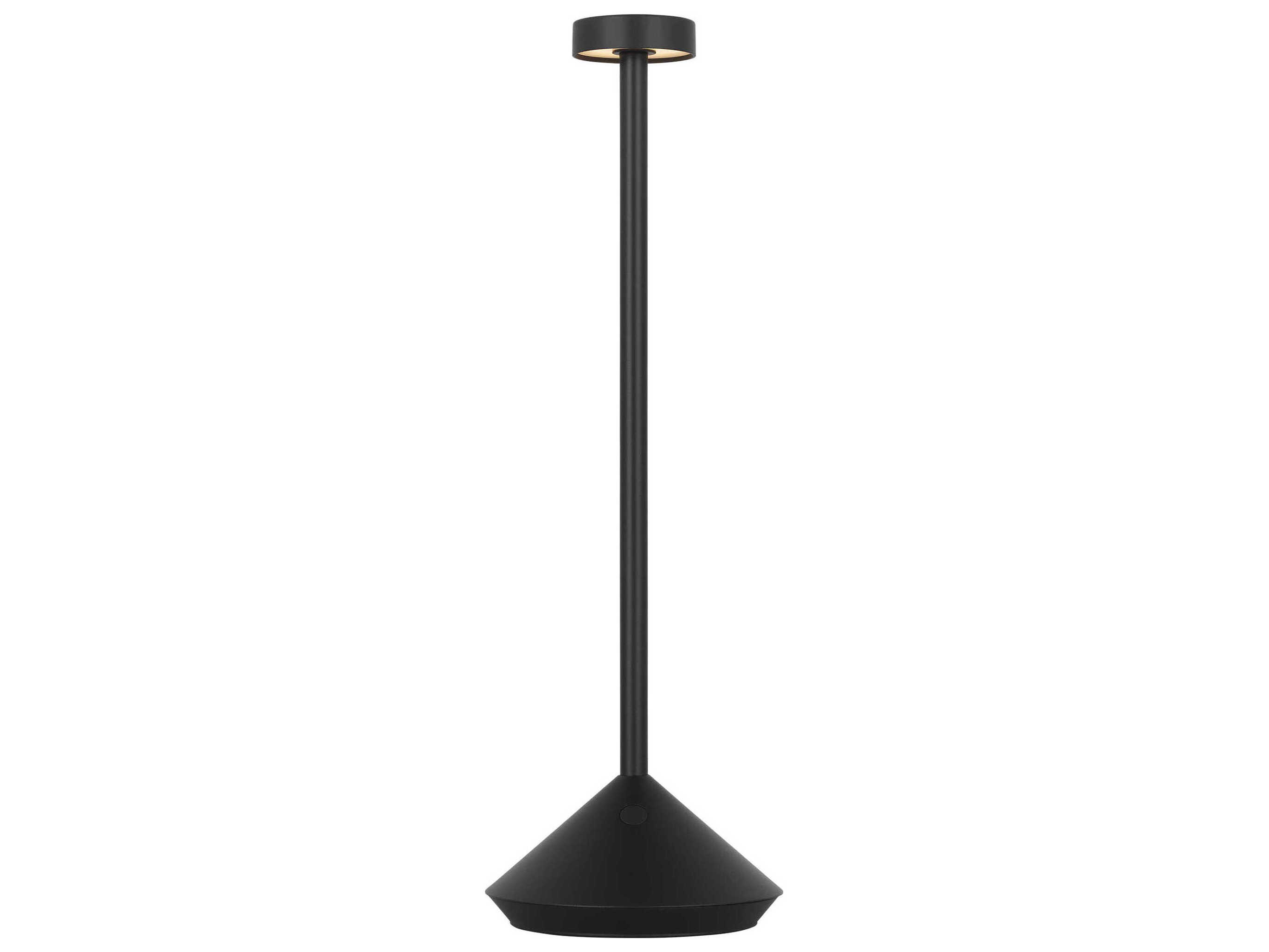Visual Comfort Modern Moneta Black Table Lamp