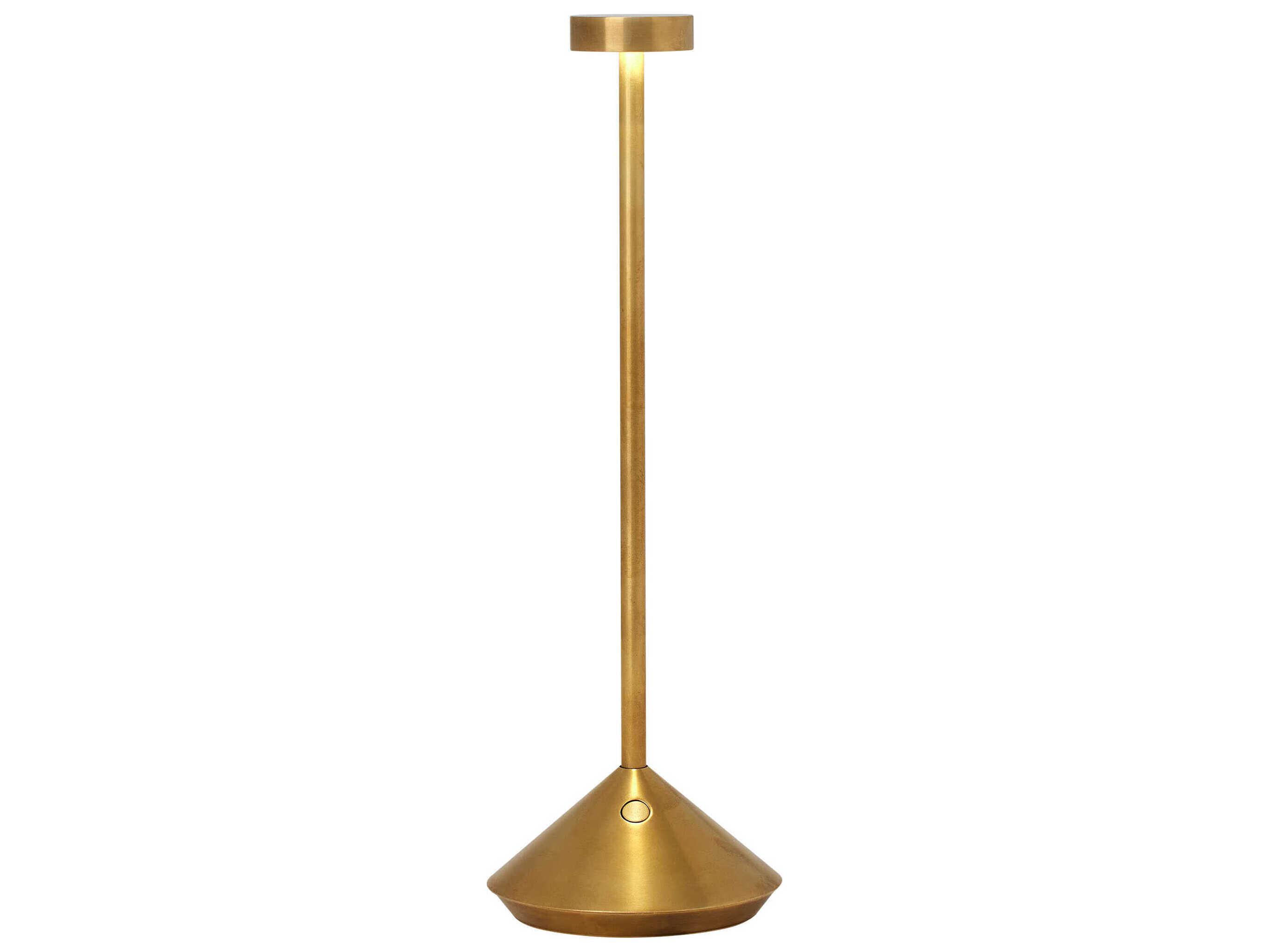 Visual Comfort Modern Moneta Natural Brass Table Lamp