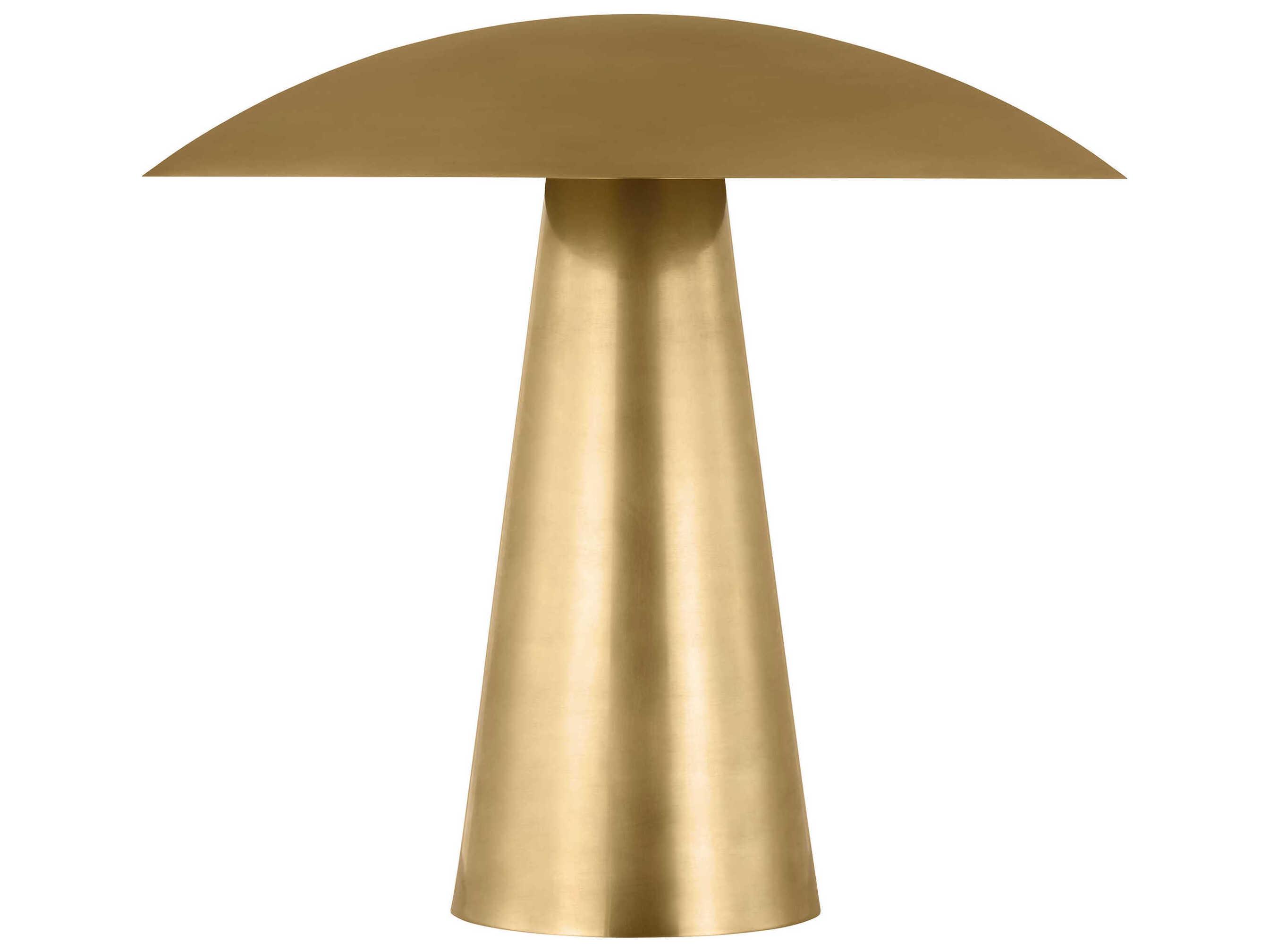 Visual Comfort Modern Aegis Natural Brass Table Lamp