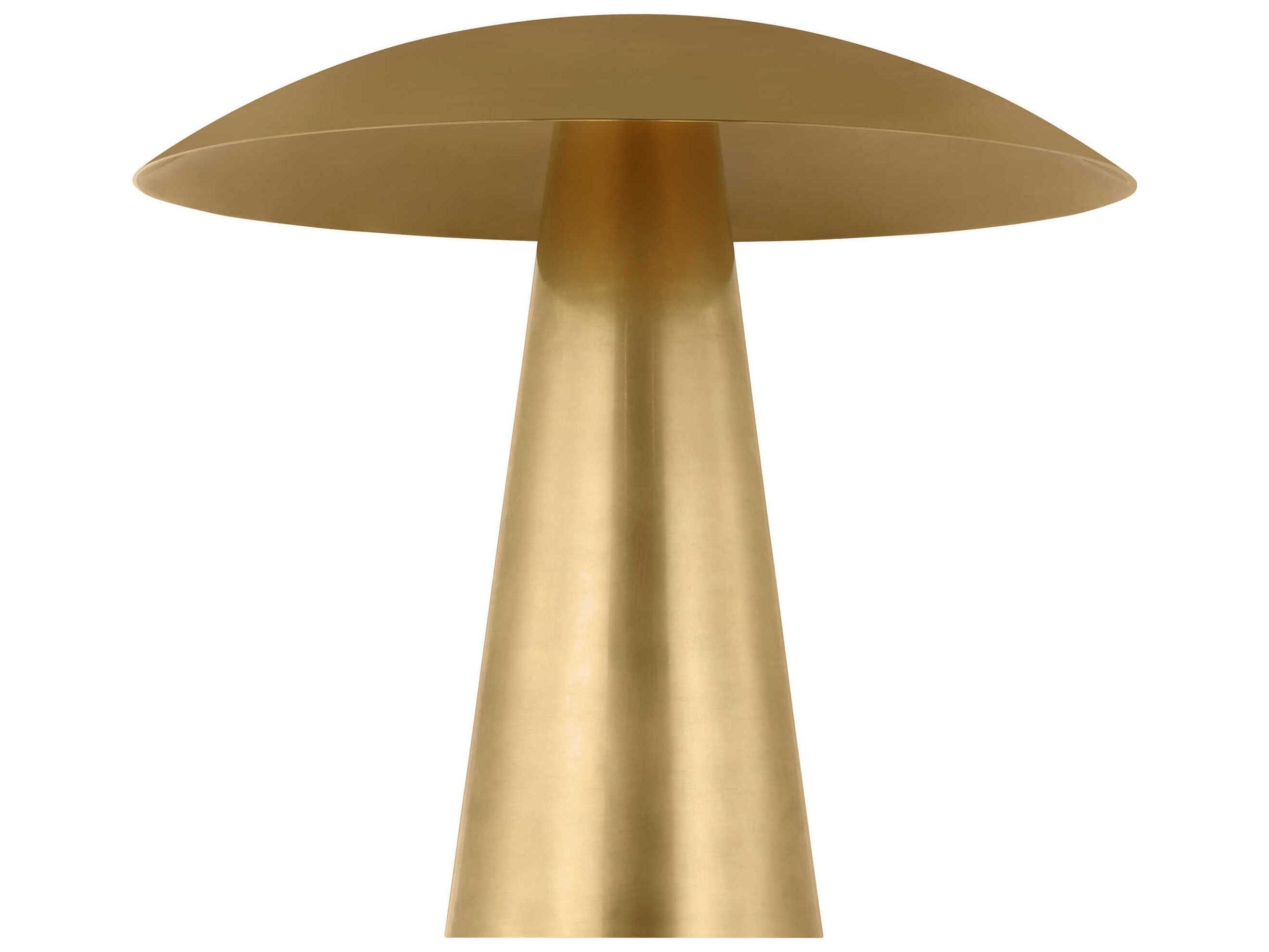 Visual Comfort Modern Aegis Natural Brass Table Lamp