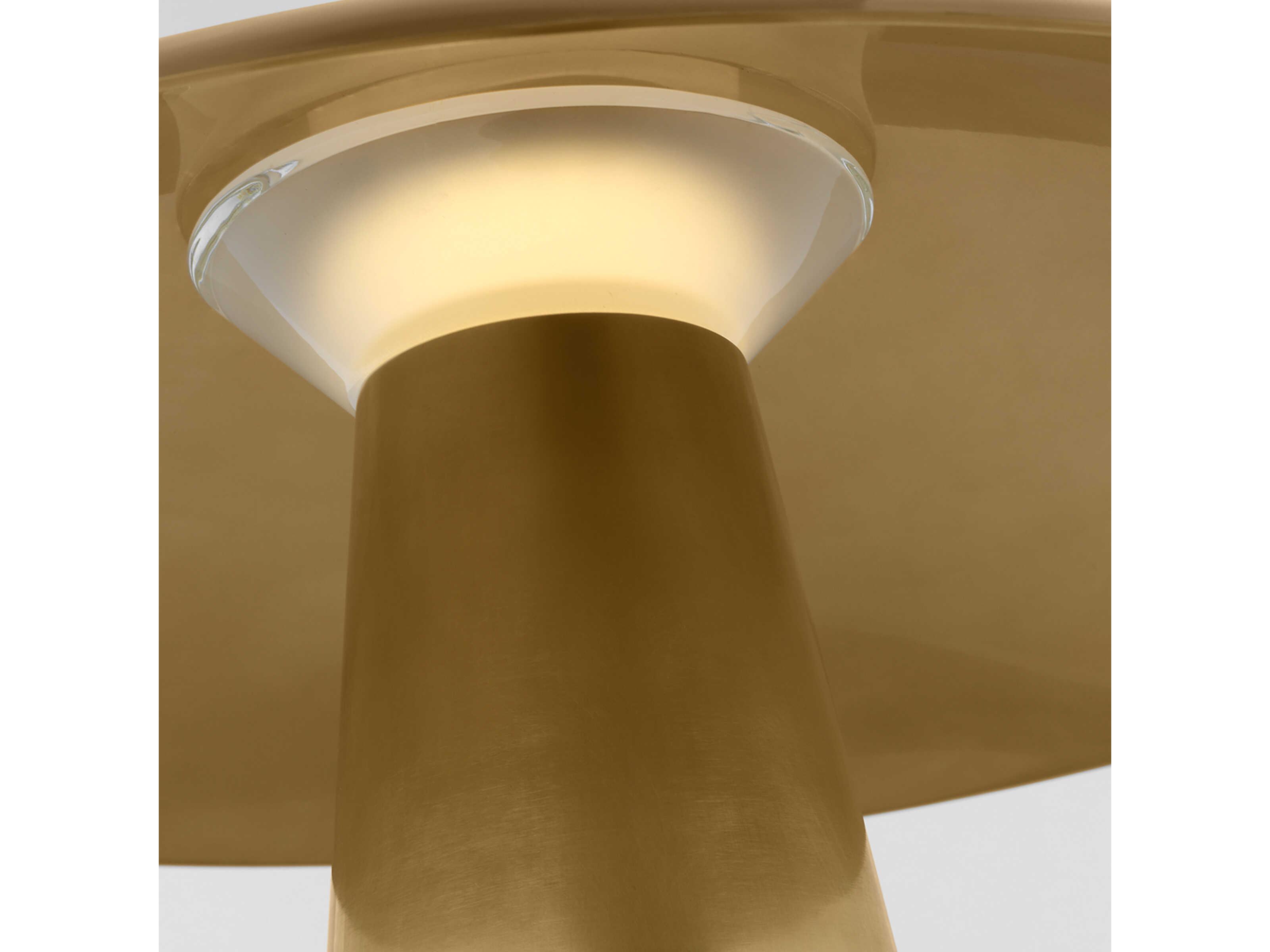 Visual Comfort Modern Aegis Natural Brass Table Lamp