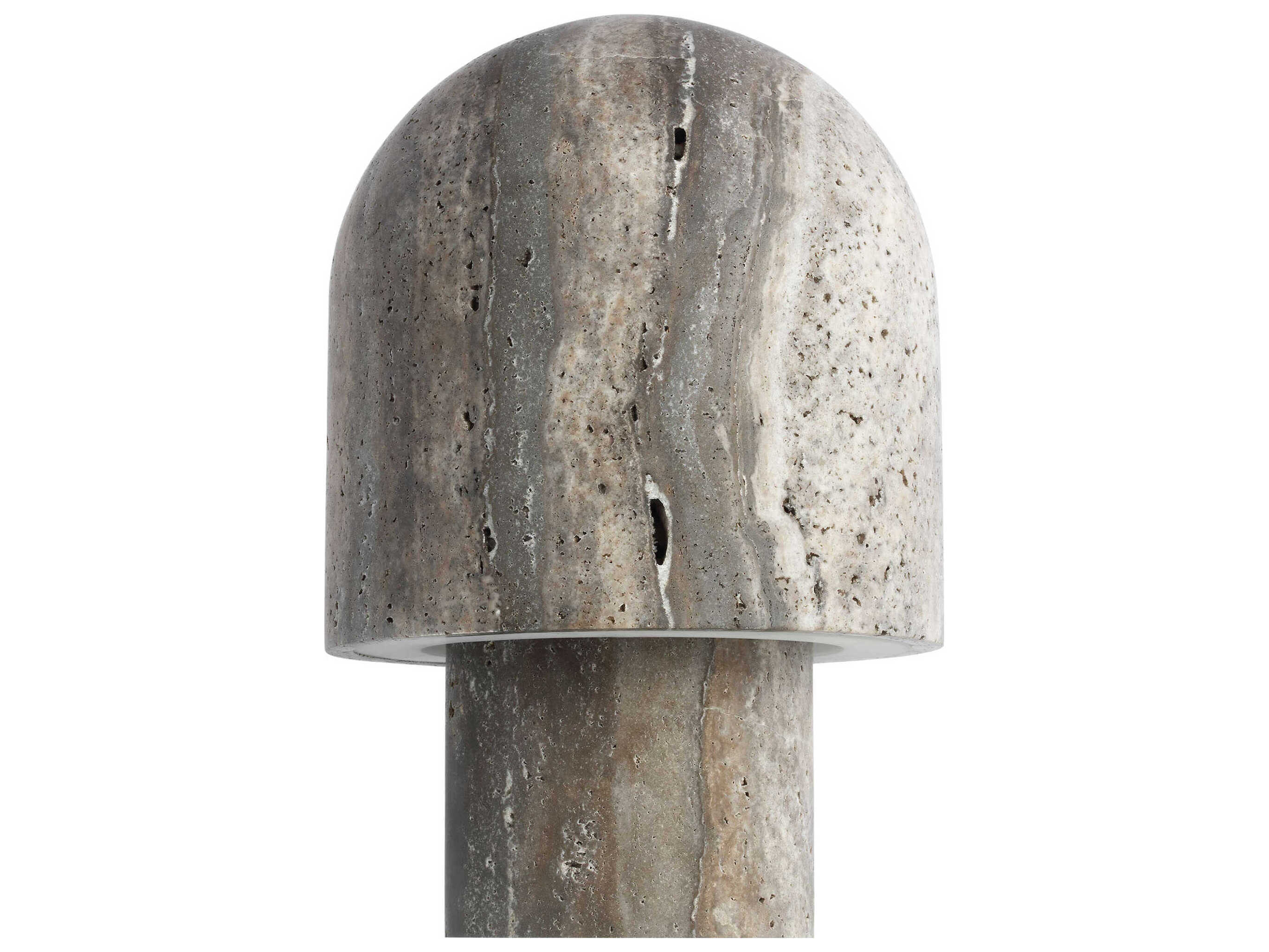 Visual Comfort Modern Kennett Dark Travertine Gray Table Lamp