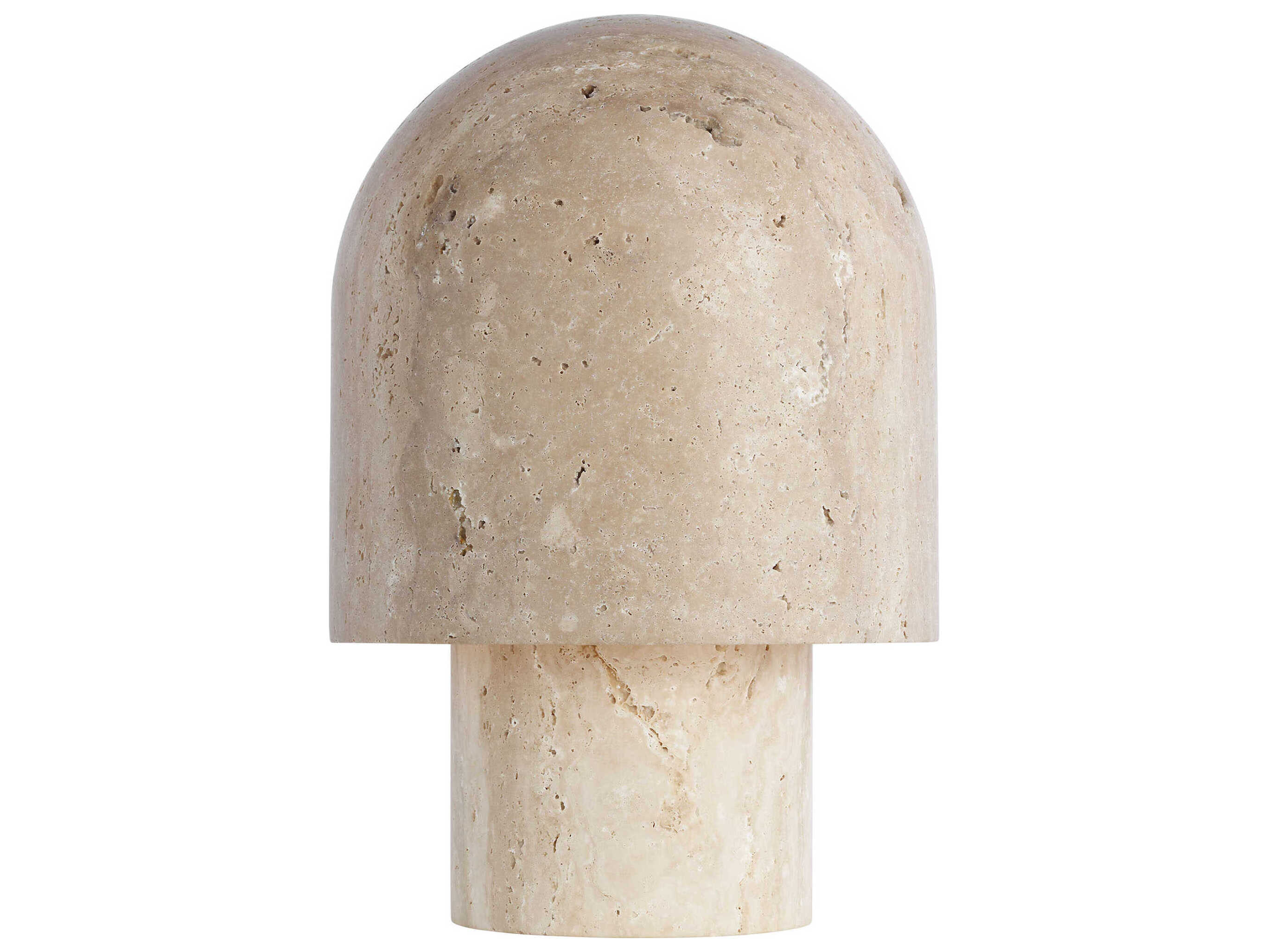 Visual Comfort Modern Kennett Natural Travertine Off White Table Lamp
