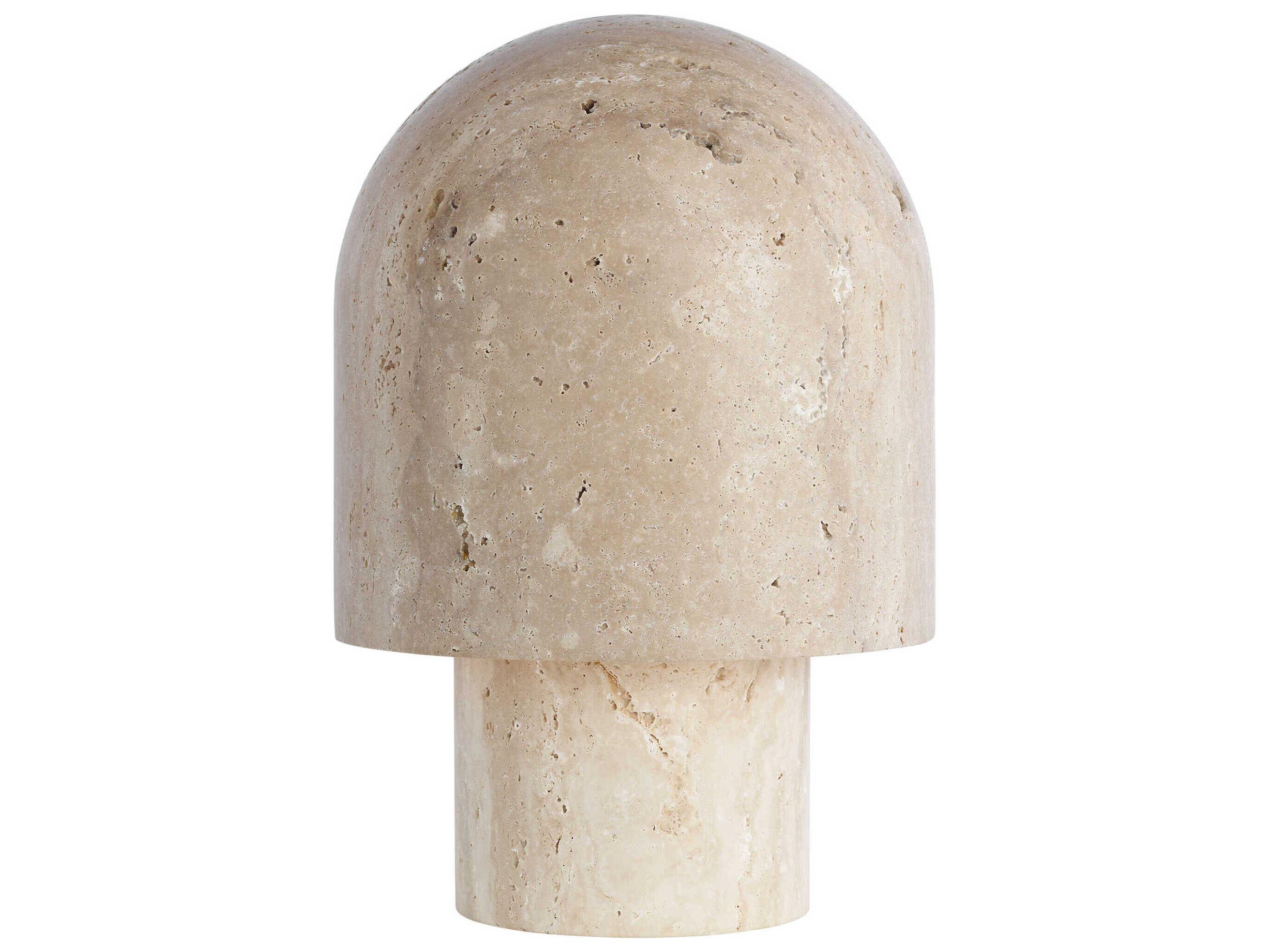 Visual Comfort Modern Kennett Natural Travertine Off White Table Lamp