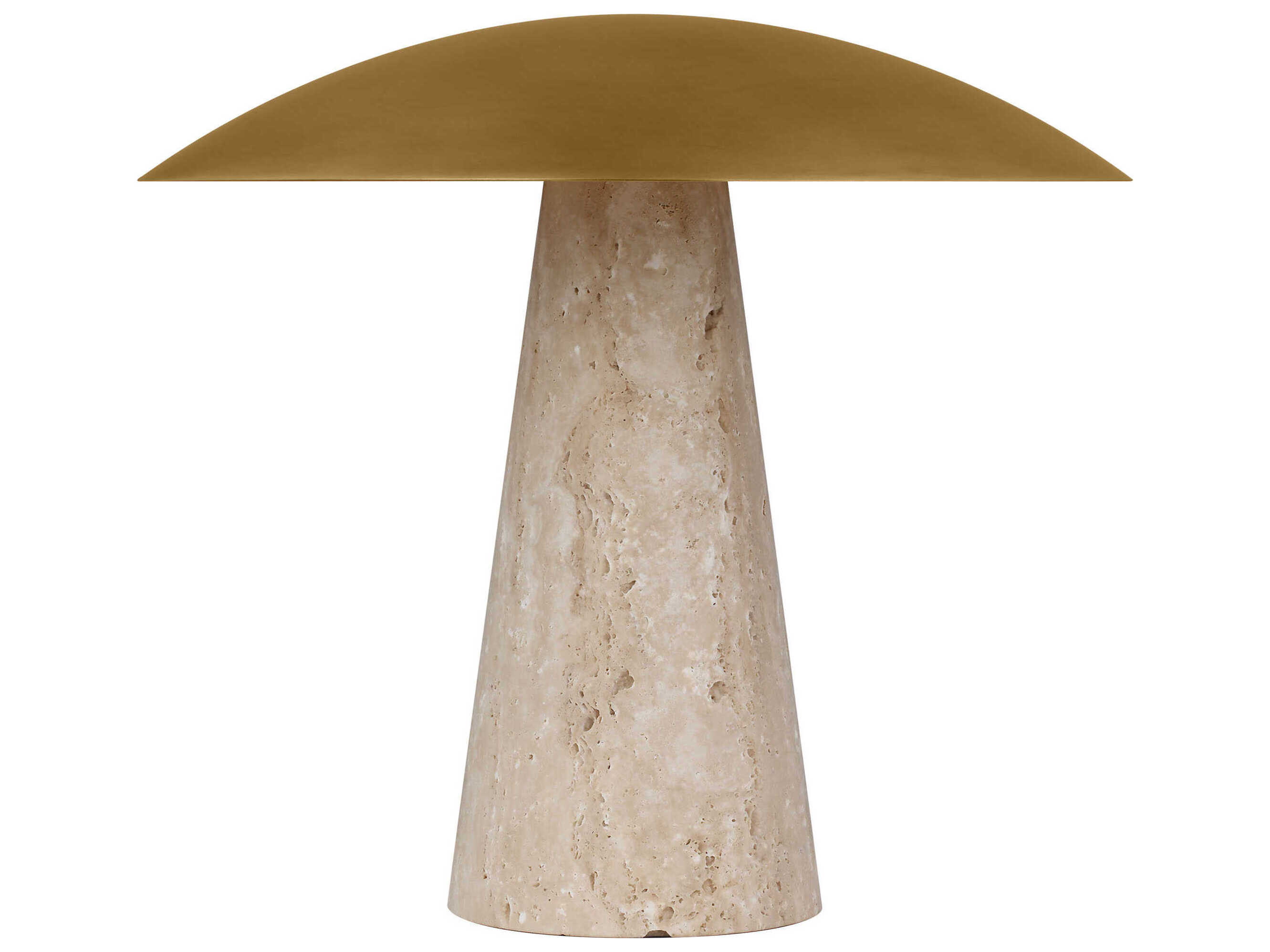 Visual Comfort Modern Aegis Natural Brass natural Travertine Table Lamp