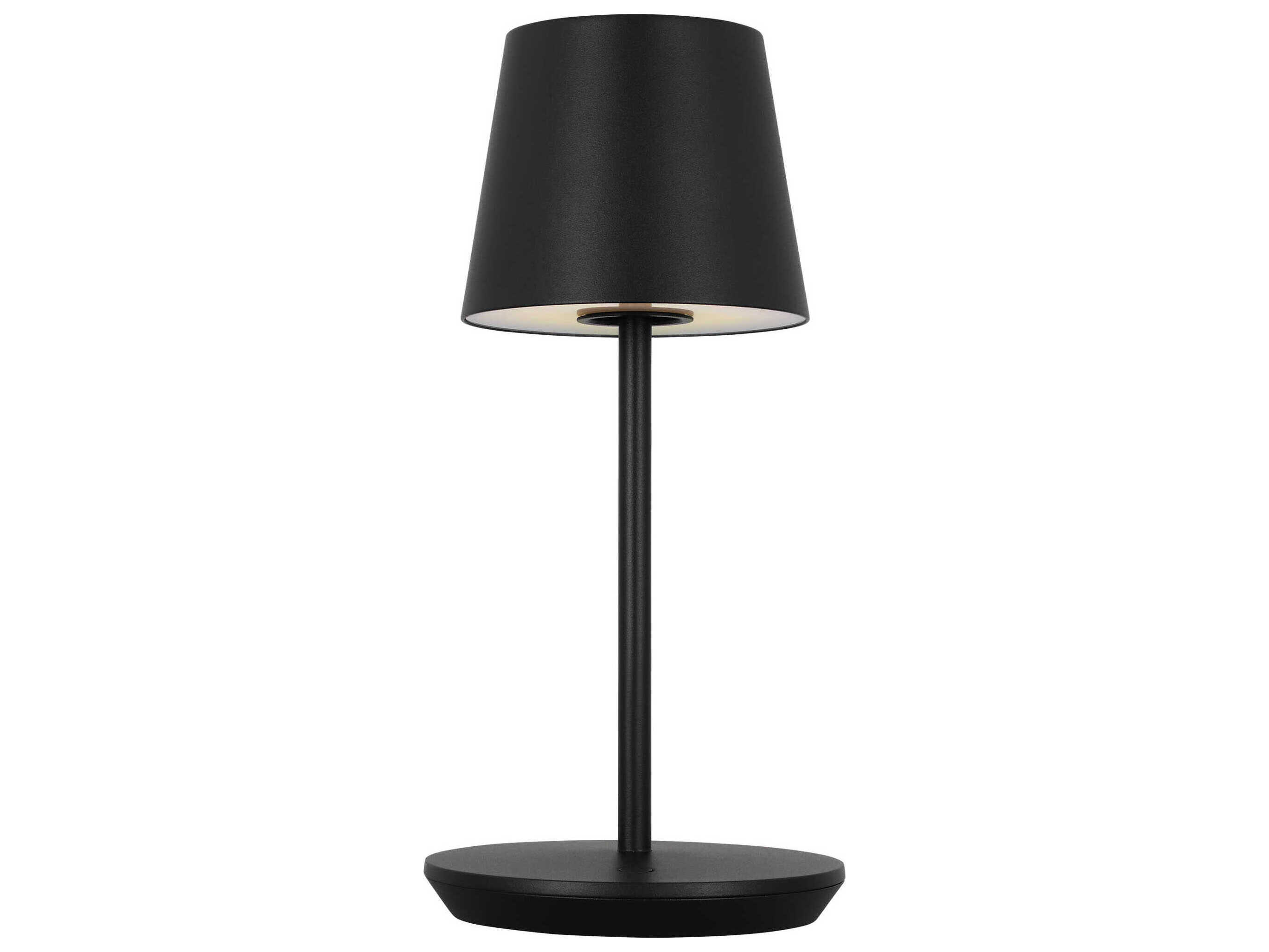 Visual Comfort Modern Nevis Black Table Lamp