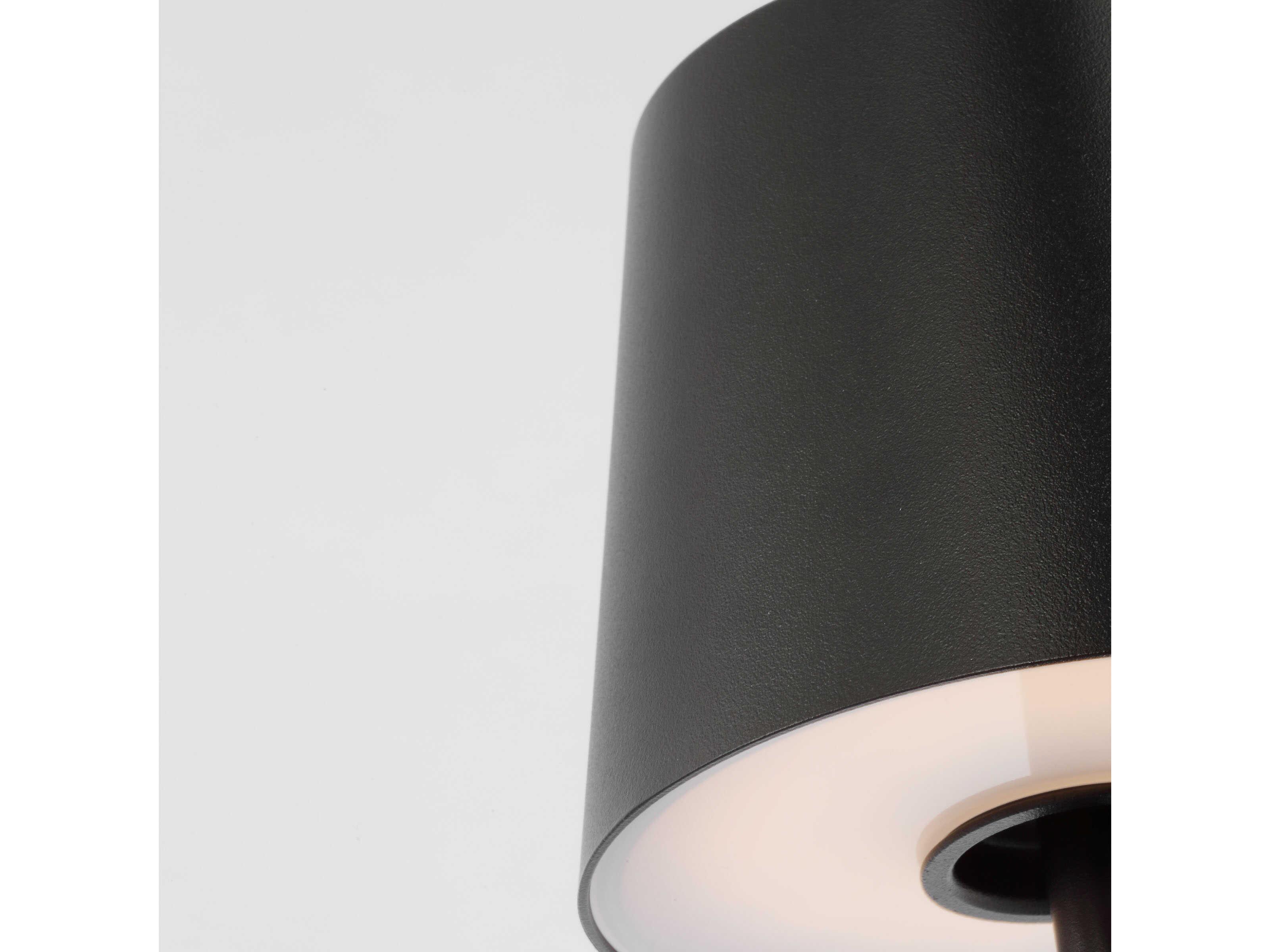Visual Comfort Modern Nevis Black Table Lamp