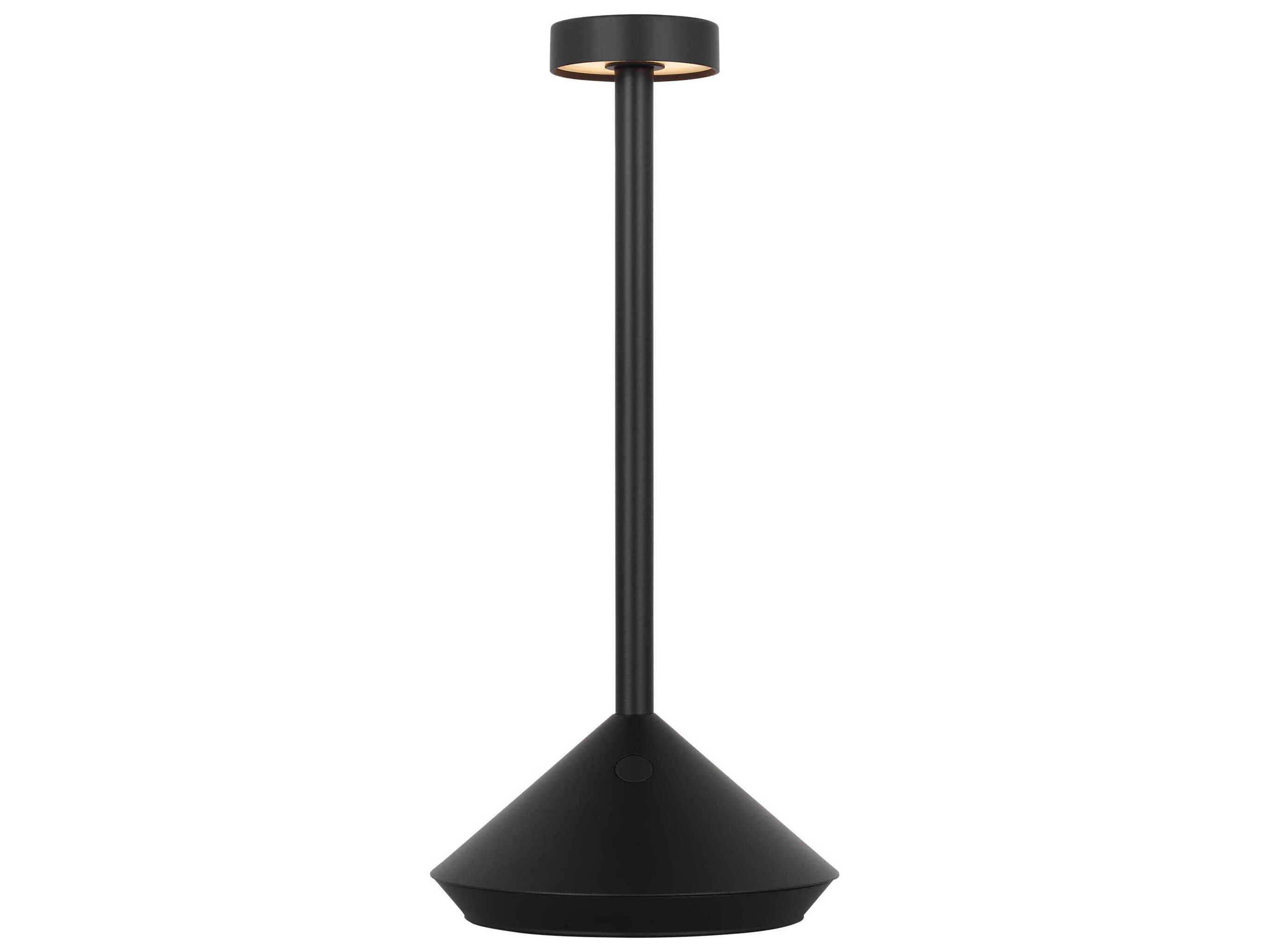 Visual Comfort Modern Moneta Black Table Lamp