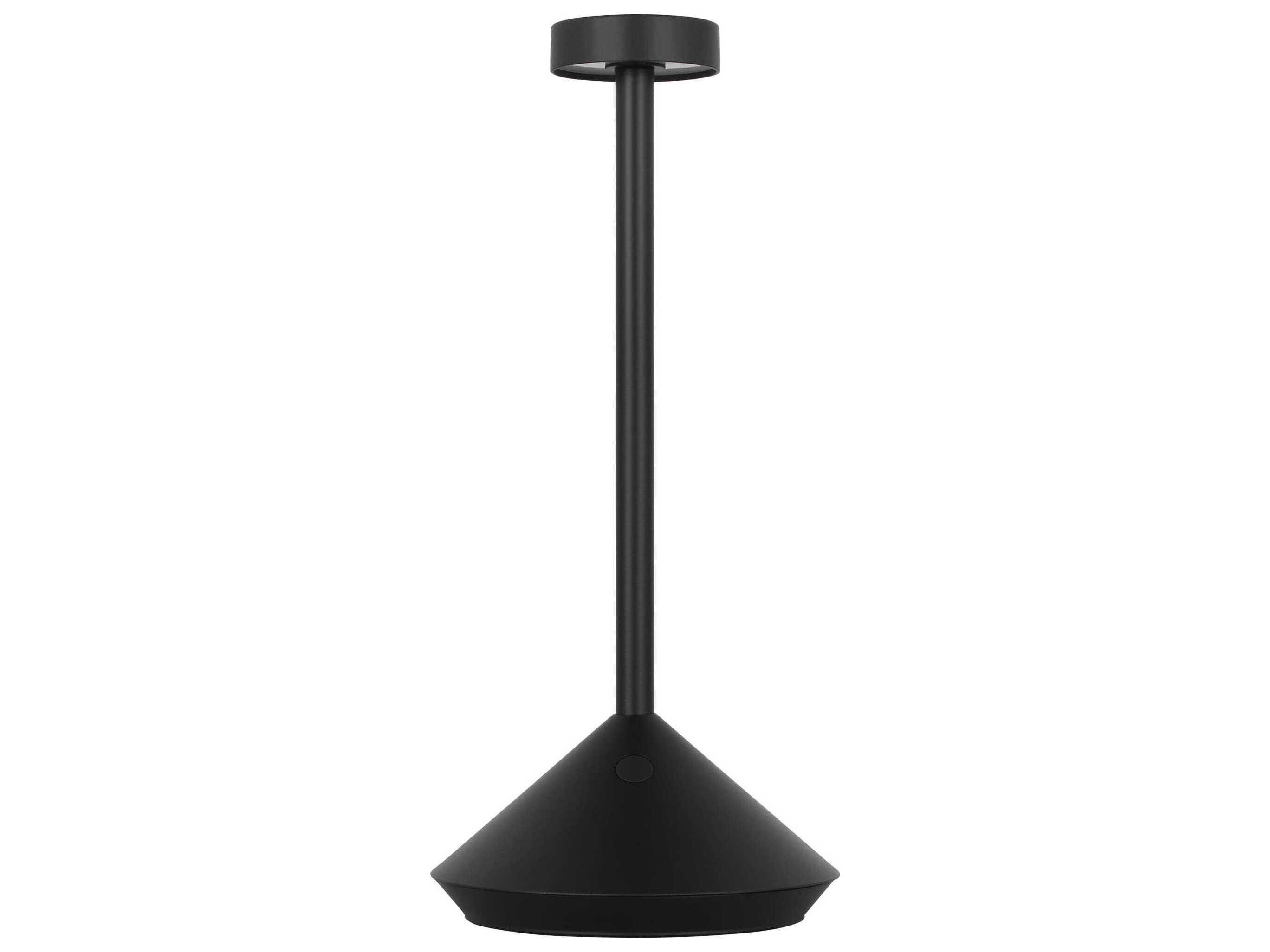 Visual Comfort Modern Moneta Black Table Lamp