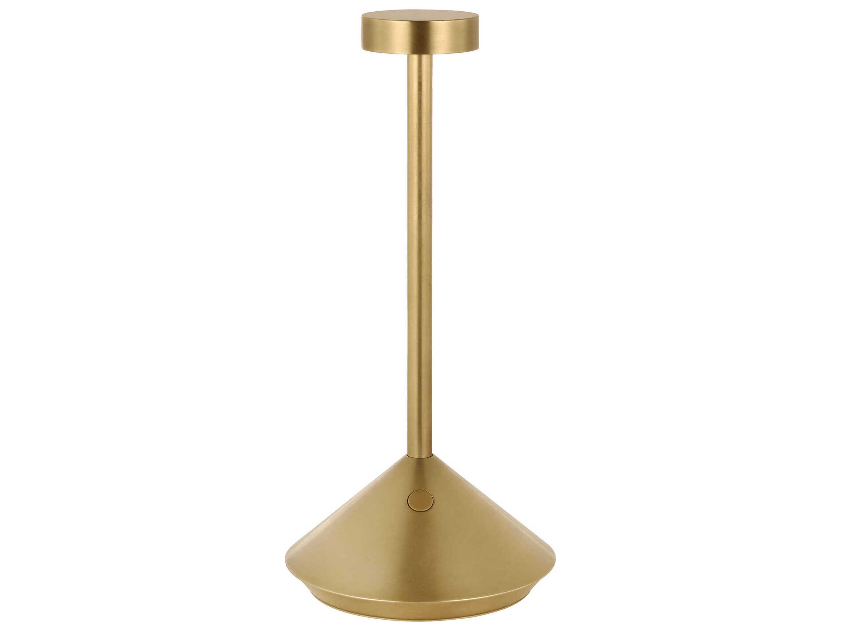 Visual Comfort Modern Moneta Hand Rubbed Antique Brass Table Lamp