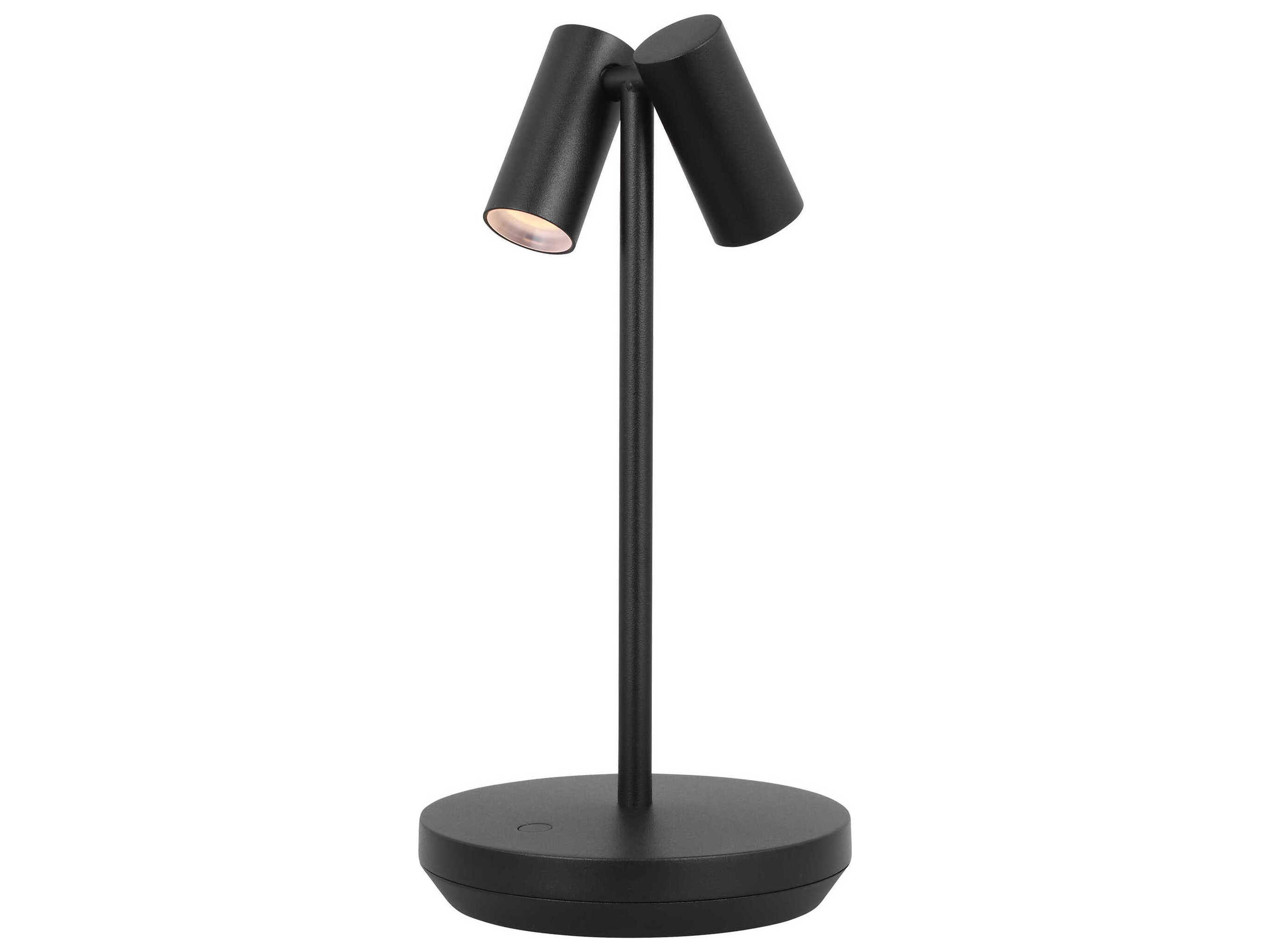 Visual Comfort Modern Doppia Black Table Lamp