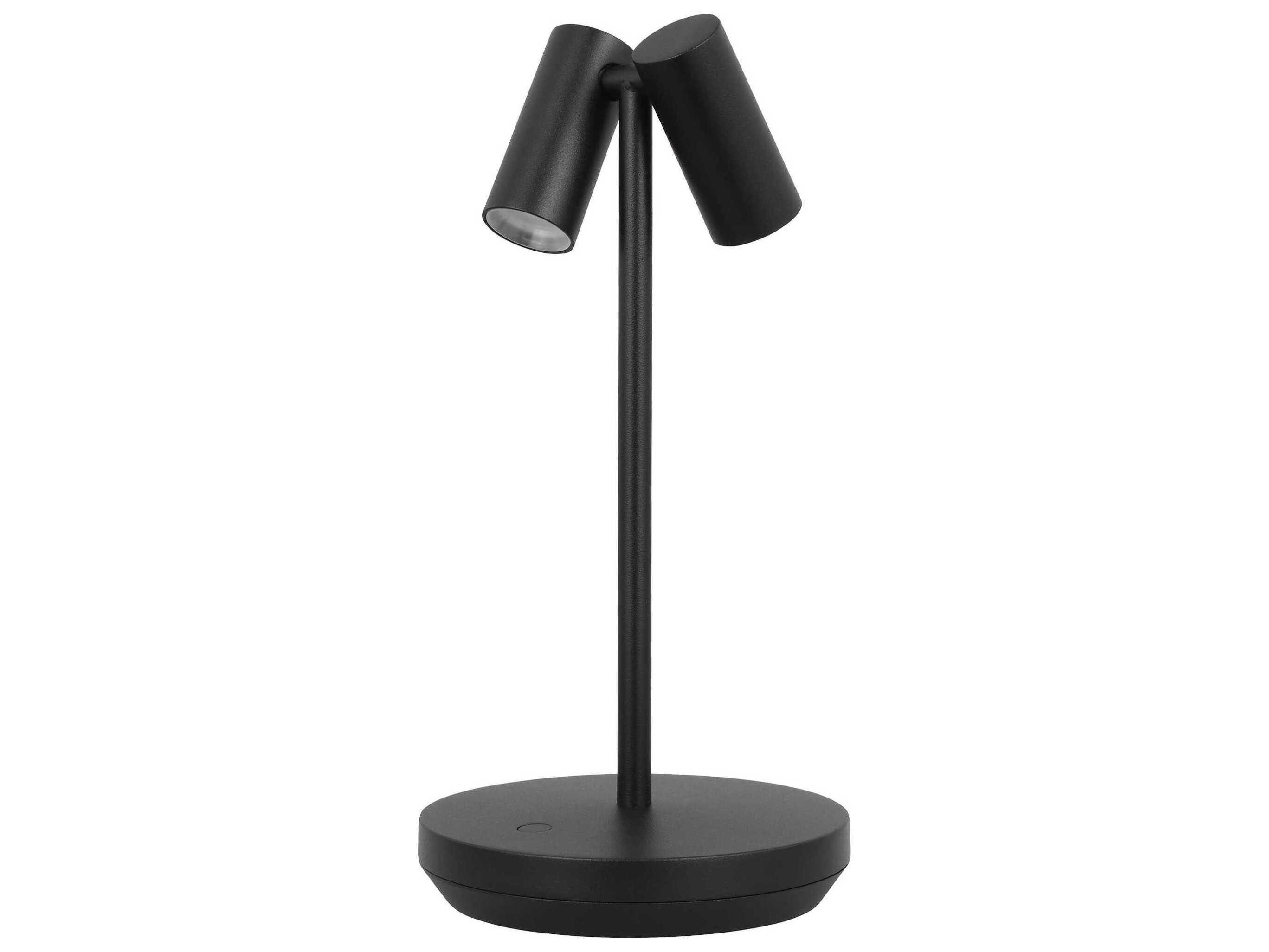 Visual Comfort Modern Doppia Black Table Lamp