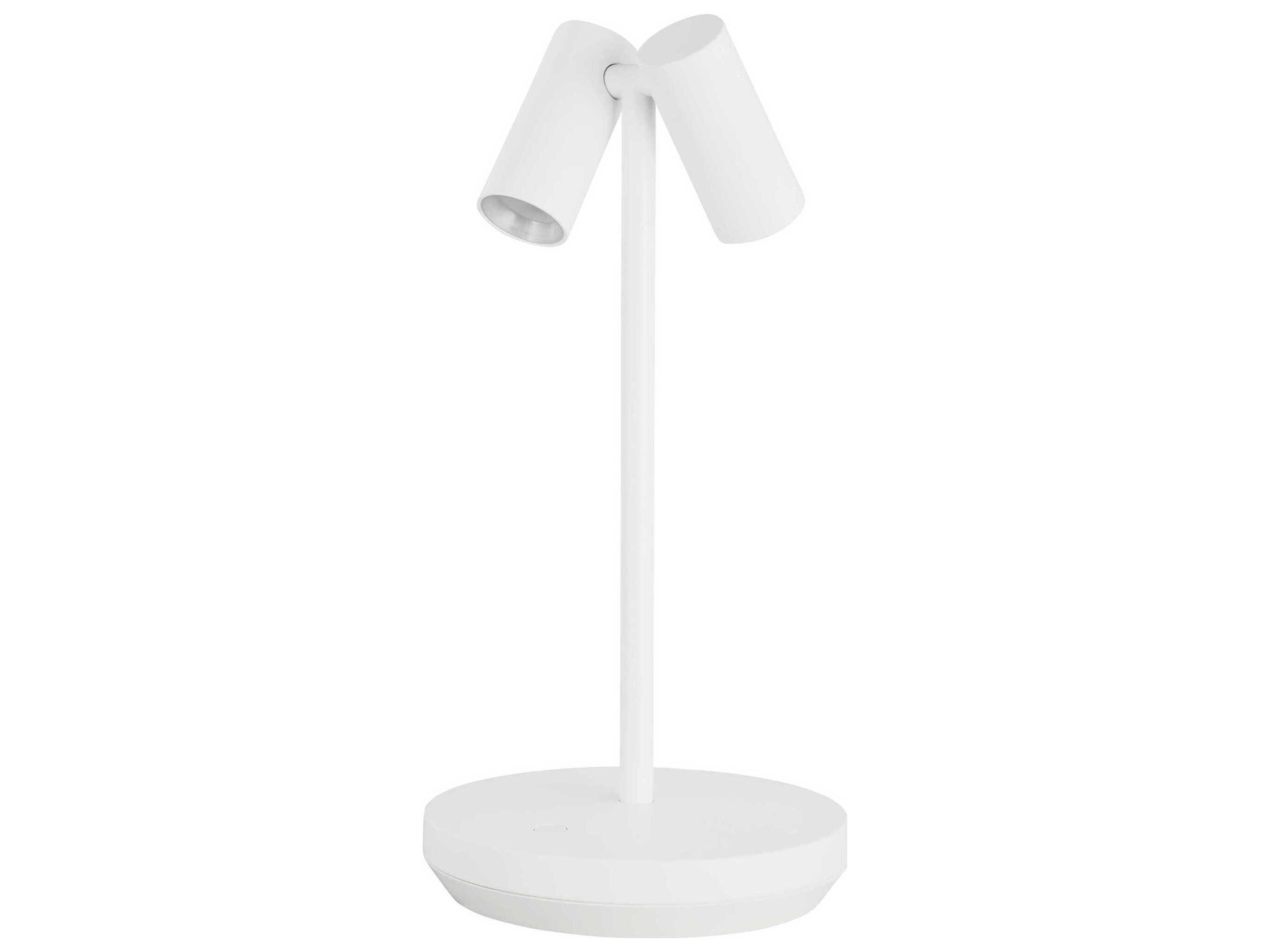 Visual Comfort Modern Doppia Matte White Table Lamp