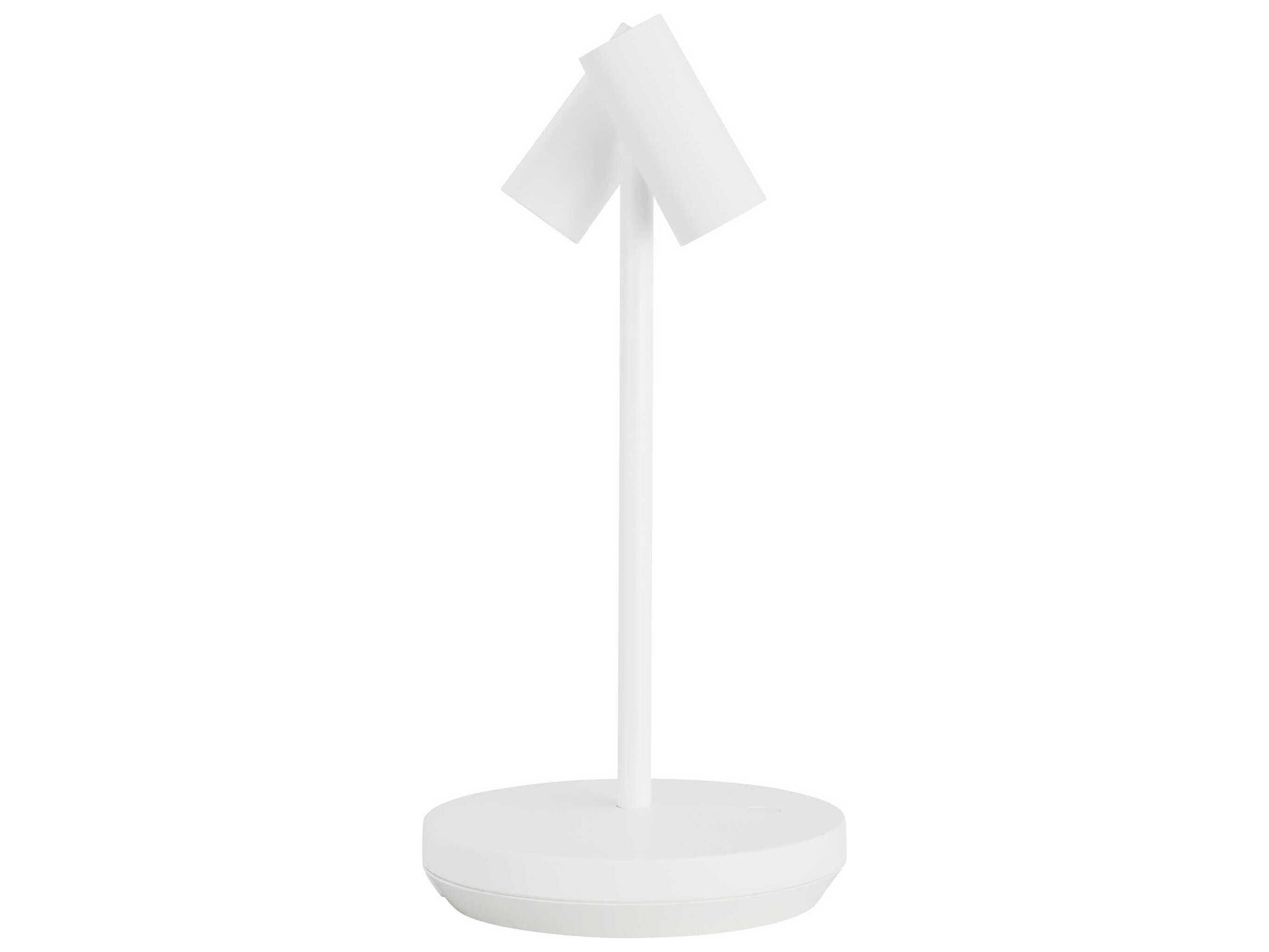 Visual Comfort Modern Doppia Matte White Table Lamp