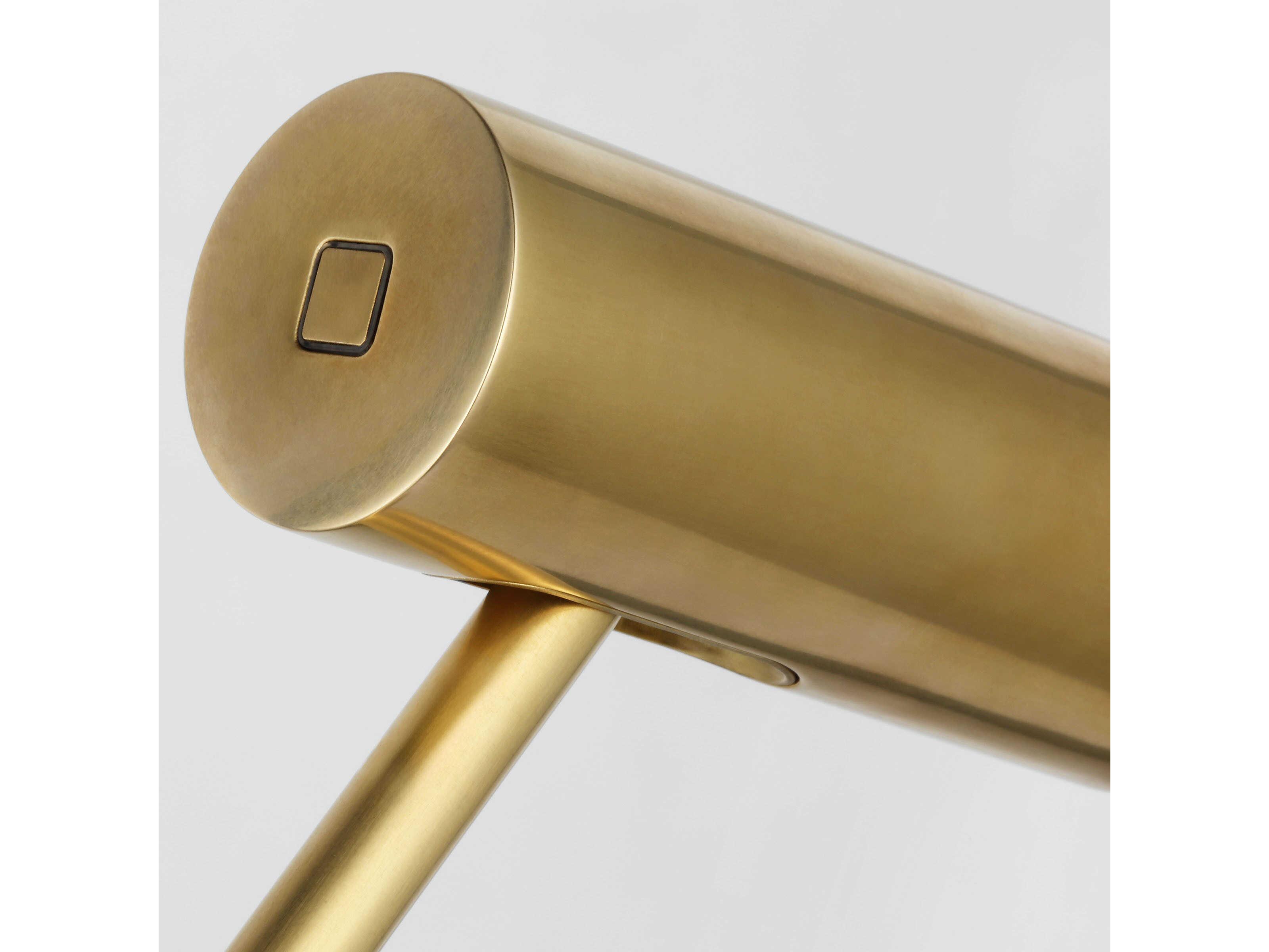 Visual Comfort Modern Ponte Hand Rubbed Antique Brass Desk Lamp