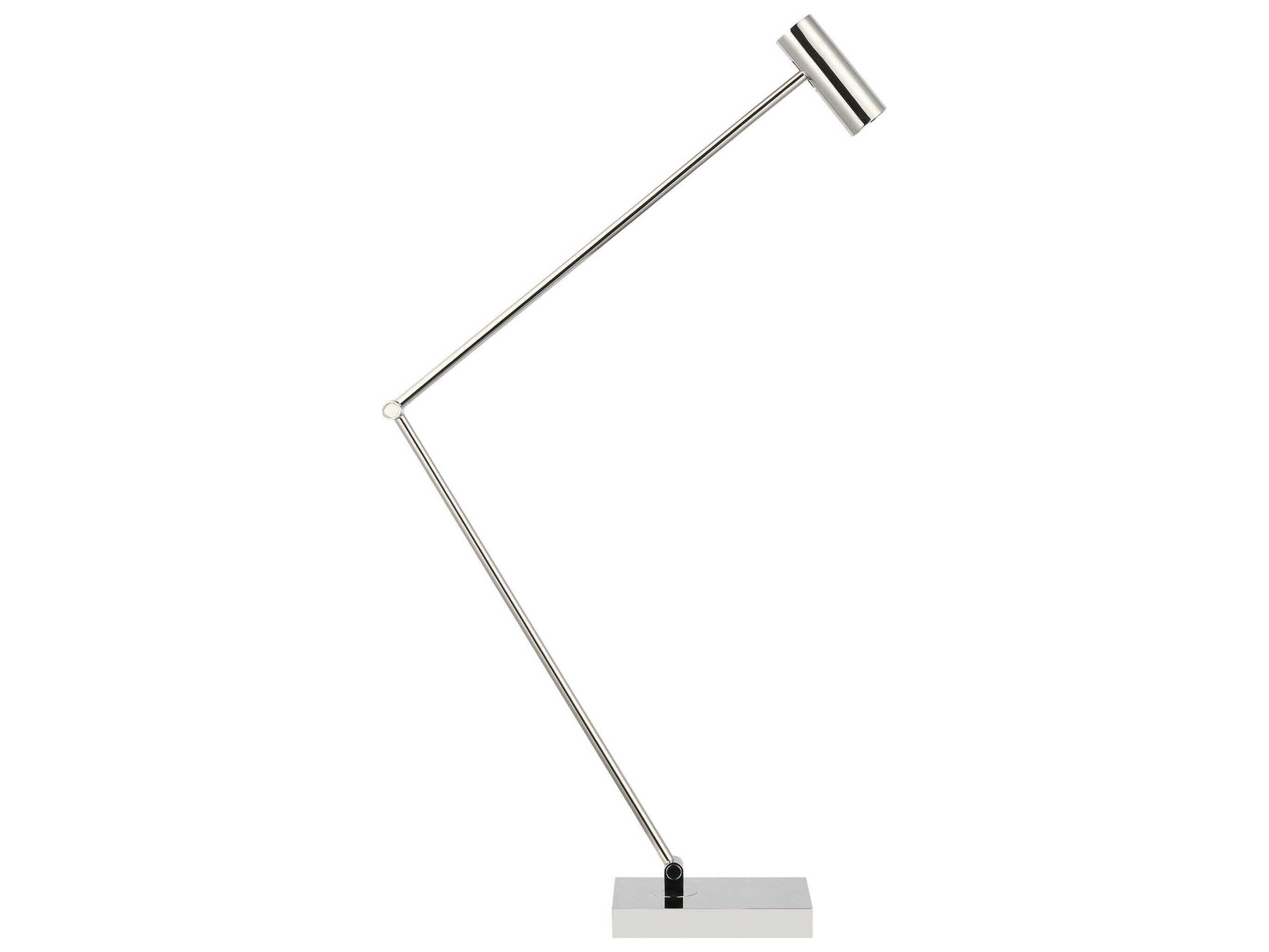 Visual Comfort Modern Ponte Polished Nickel Desk Lamp