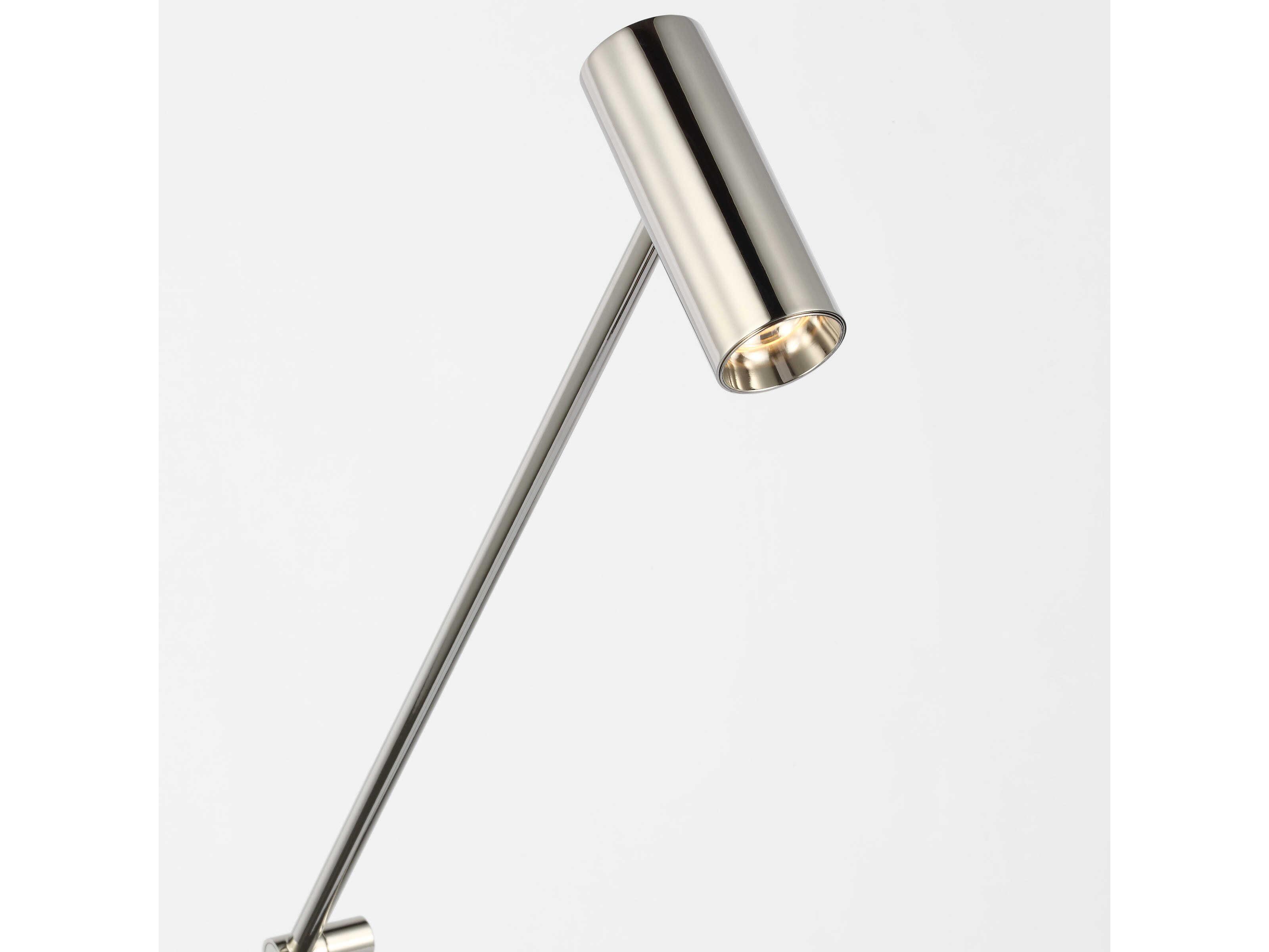 Visual Comfort Modern Ponte Polished Nickel Desk Lamp
