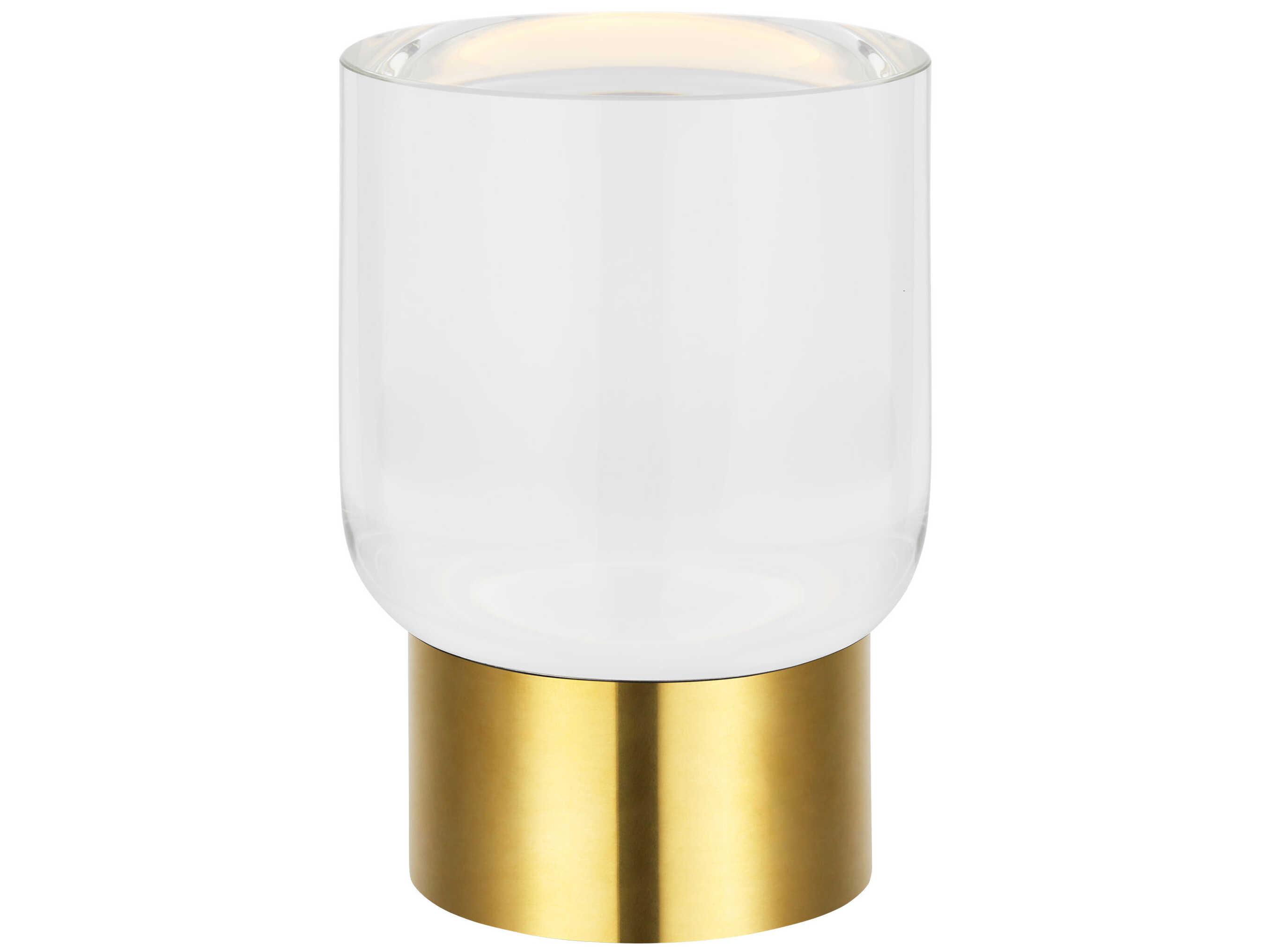 Visual Comfort Modern Caspe Hand Rubbed Antique Brass Table Lamp