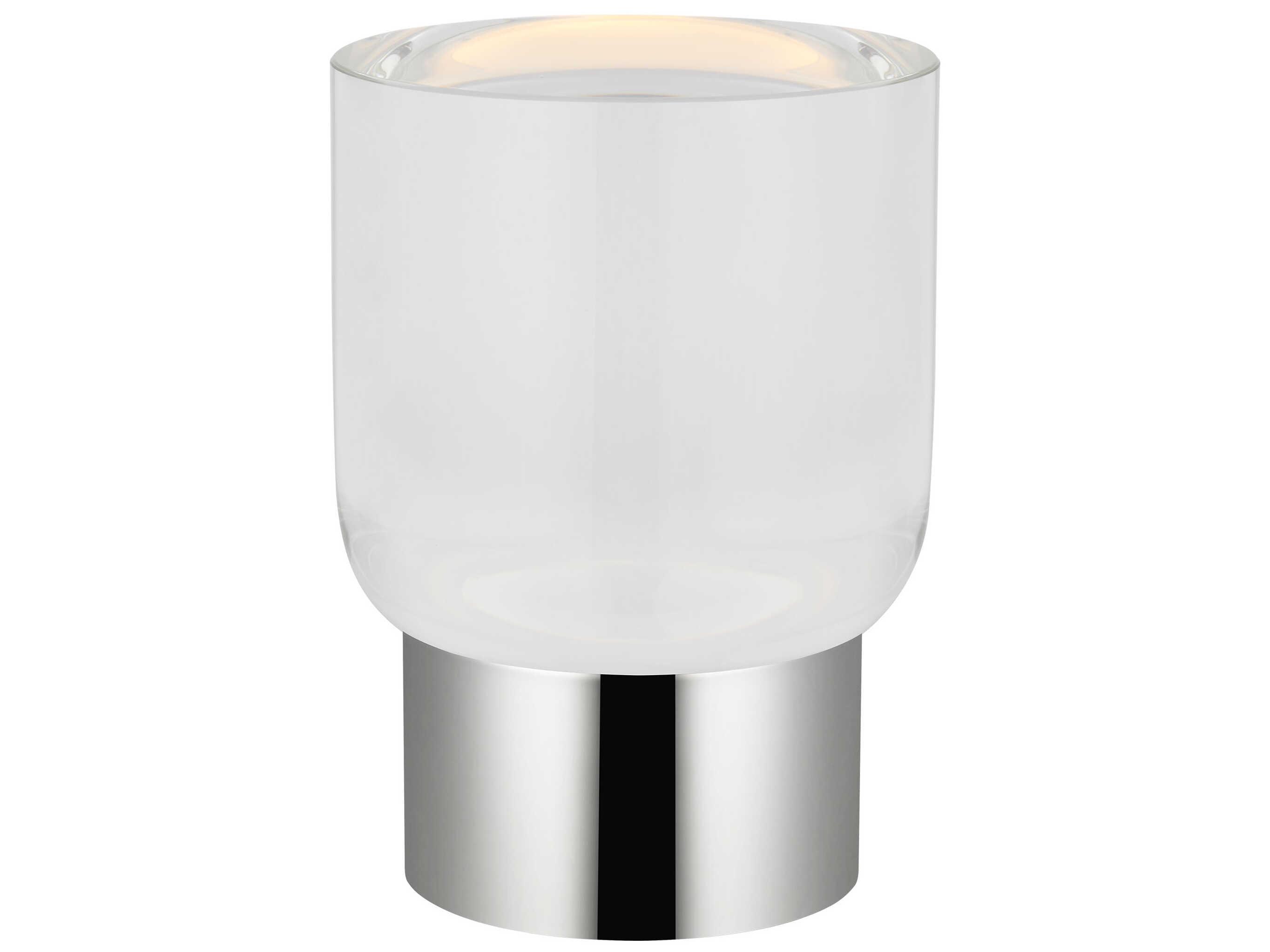 Visual Comfort Modern Caspe Polished Nickel Table Lamp