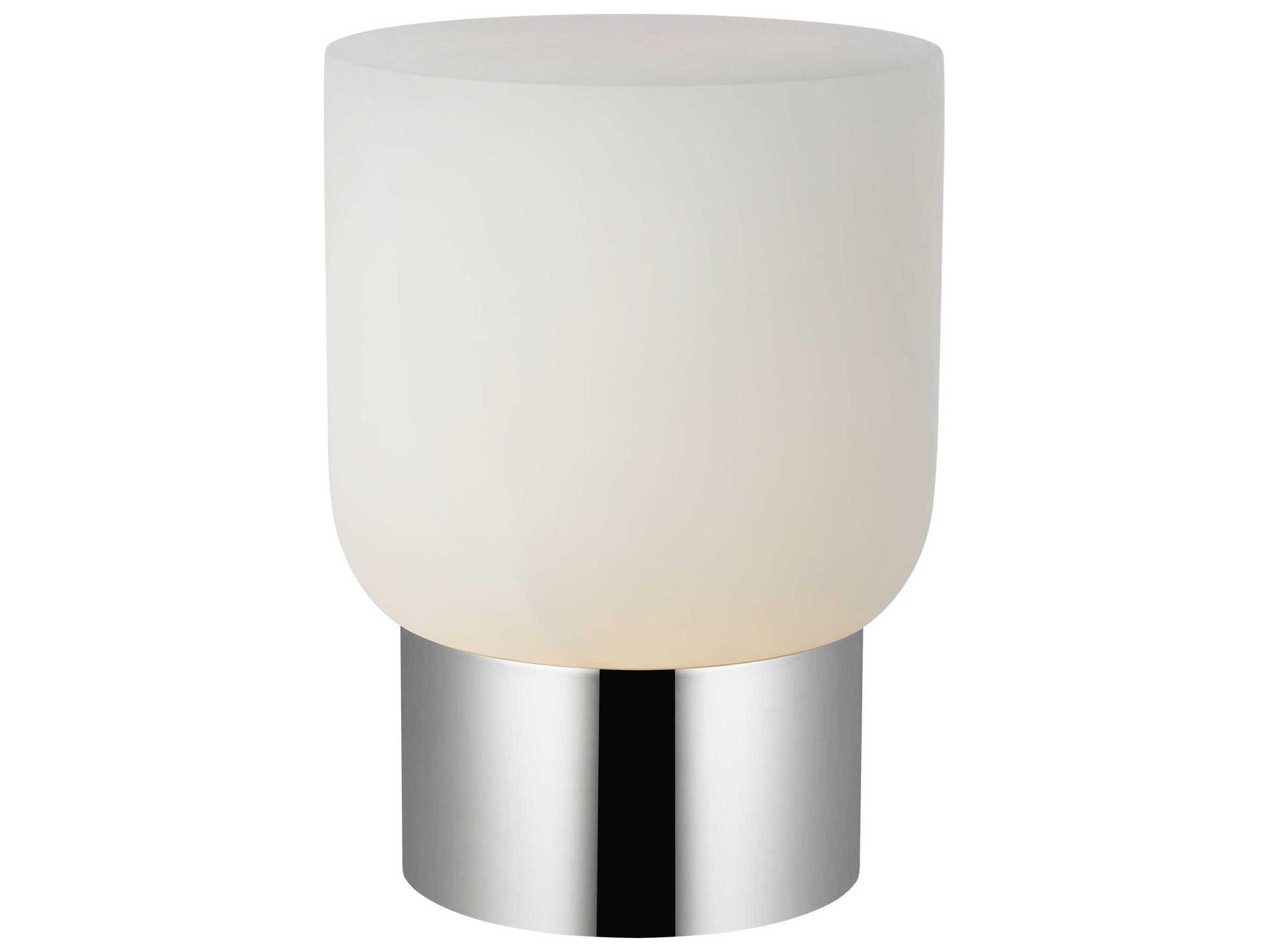 Visual Comfort Modern Caspe Polished Nickel Table Lamp