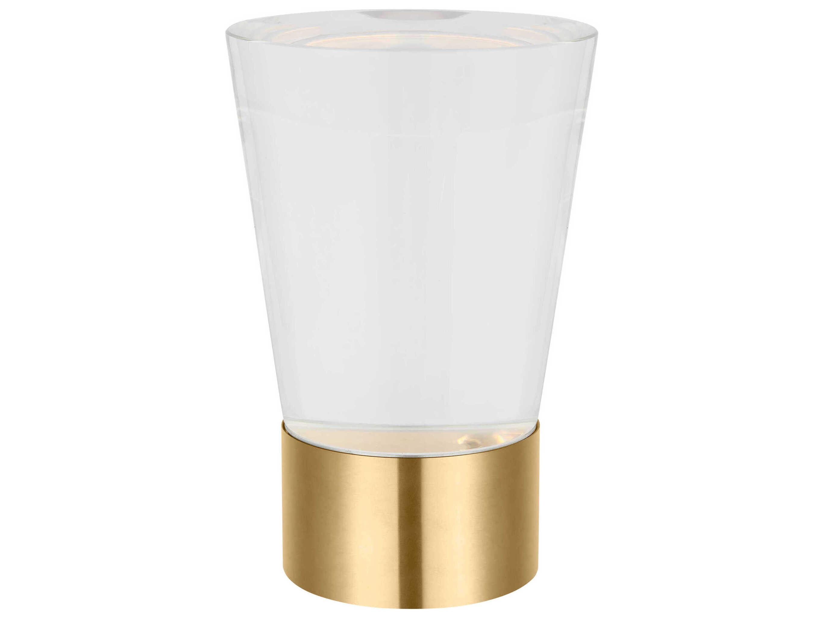 Visual Comfort Modern Caspe Hand Rubbed Antique Brass Table Lamp