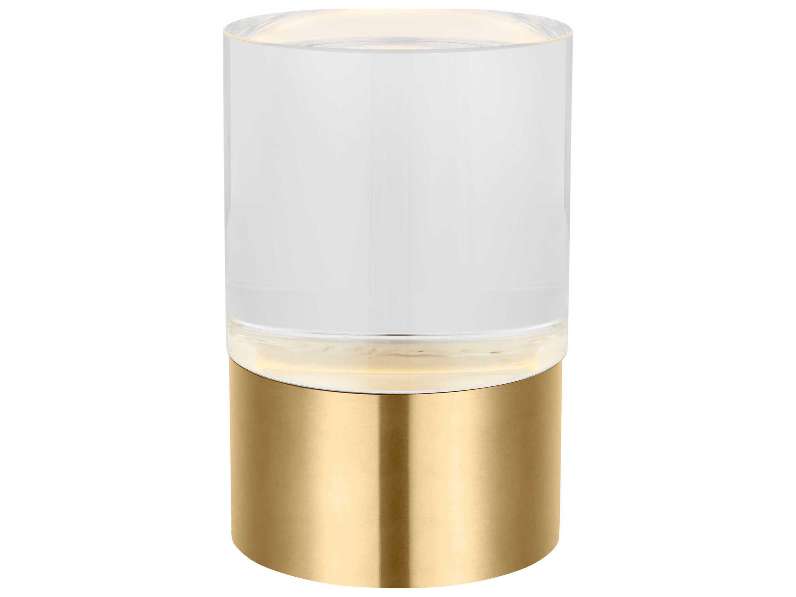 Visual Comfort Modern Caspe Hand Rubbed Antique Brass Table Lamp