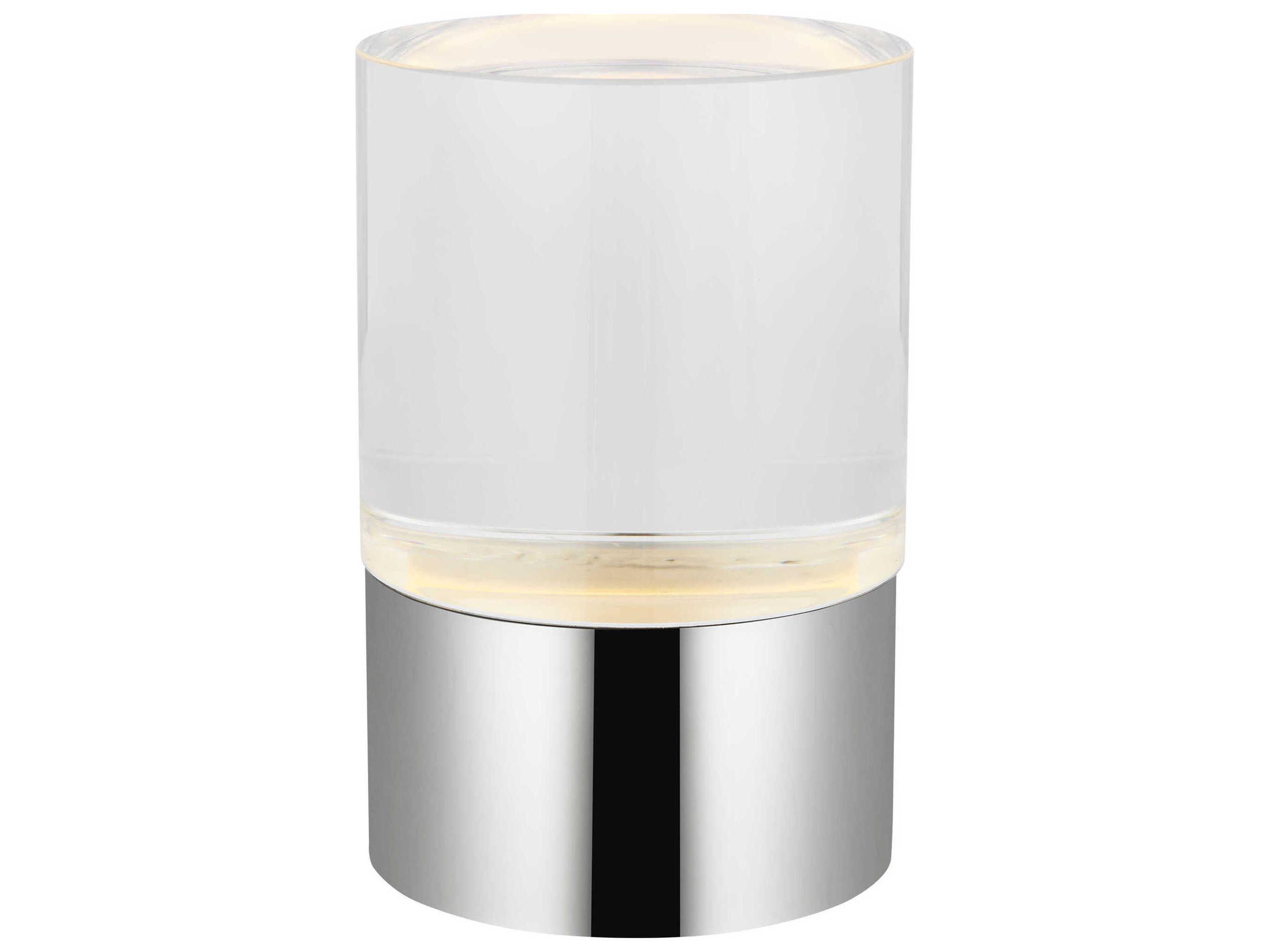 Visual Comfort Modern Caspe Polished Nickel Table Lamp