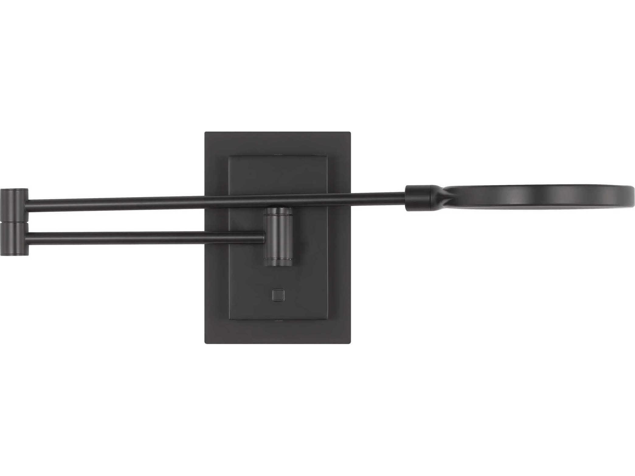 Visual Comfort Modern Spectica 1-Light Matte Black Swing Wall Sconce