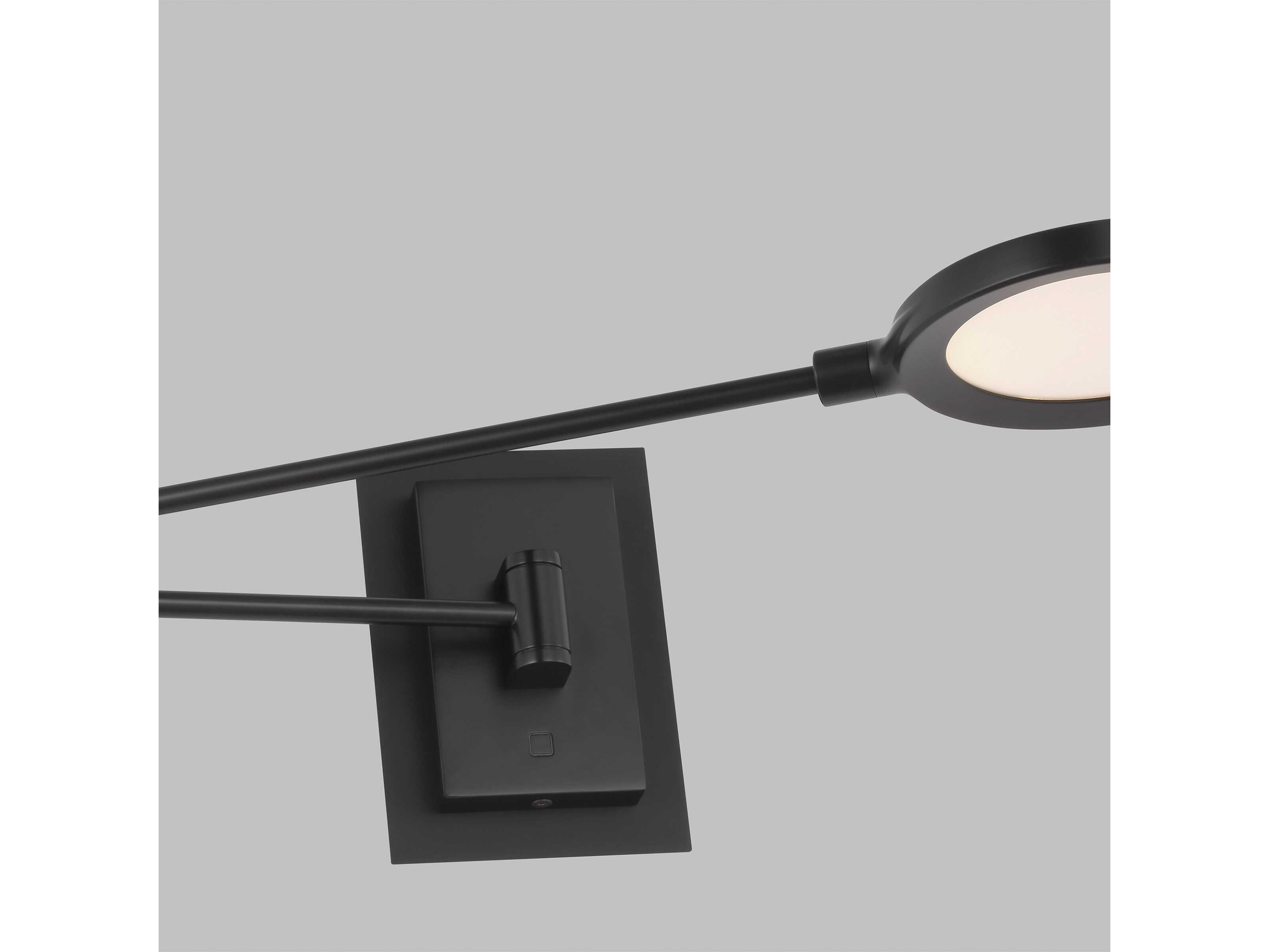 Visual Comfort Modern Spectica 1-Light Matte Black Swing Wall Sconce