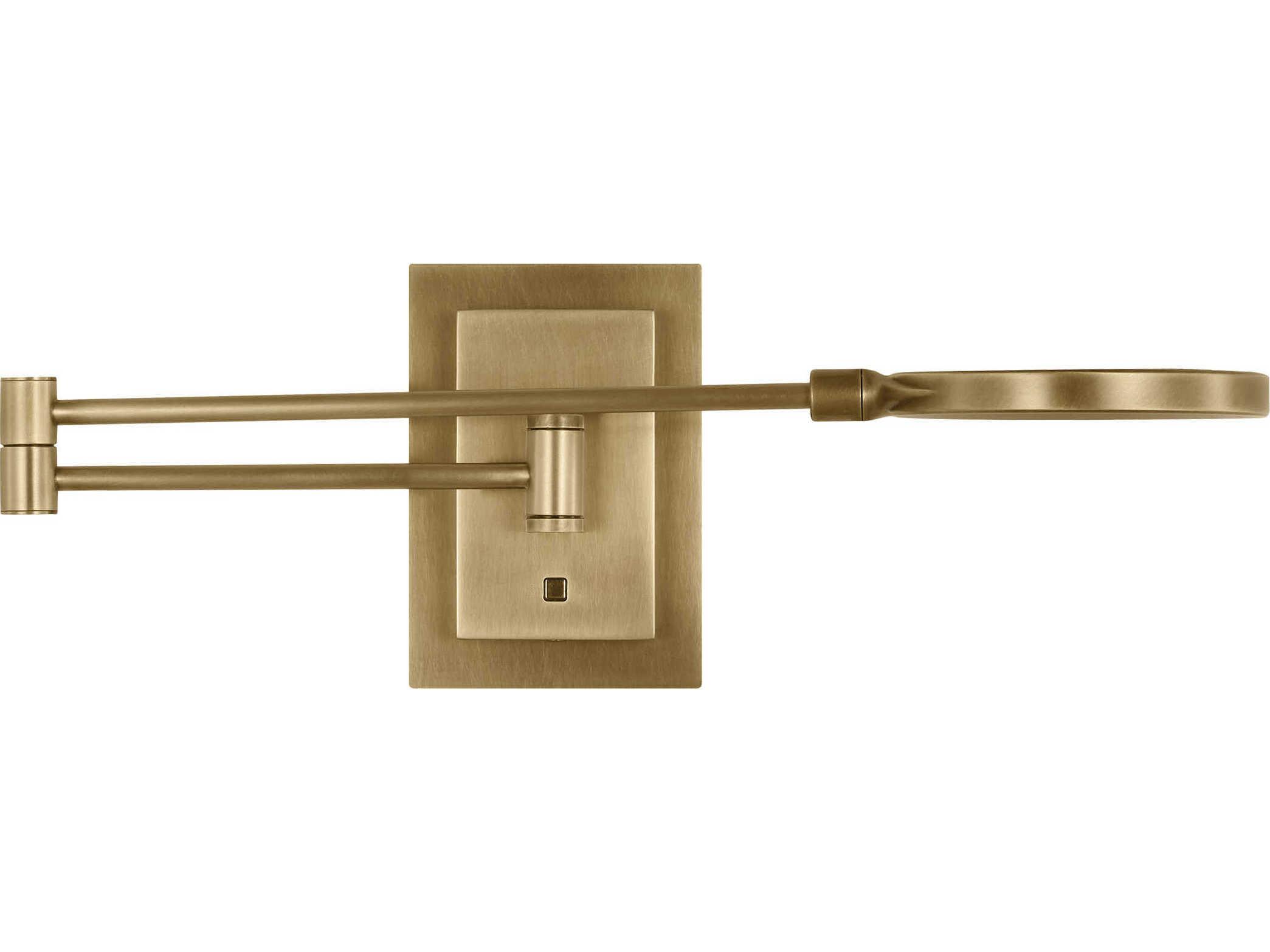 Visual Comfort Modern Spectica 1-Light Plated Brass Swing Wall Sconce