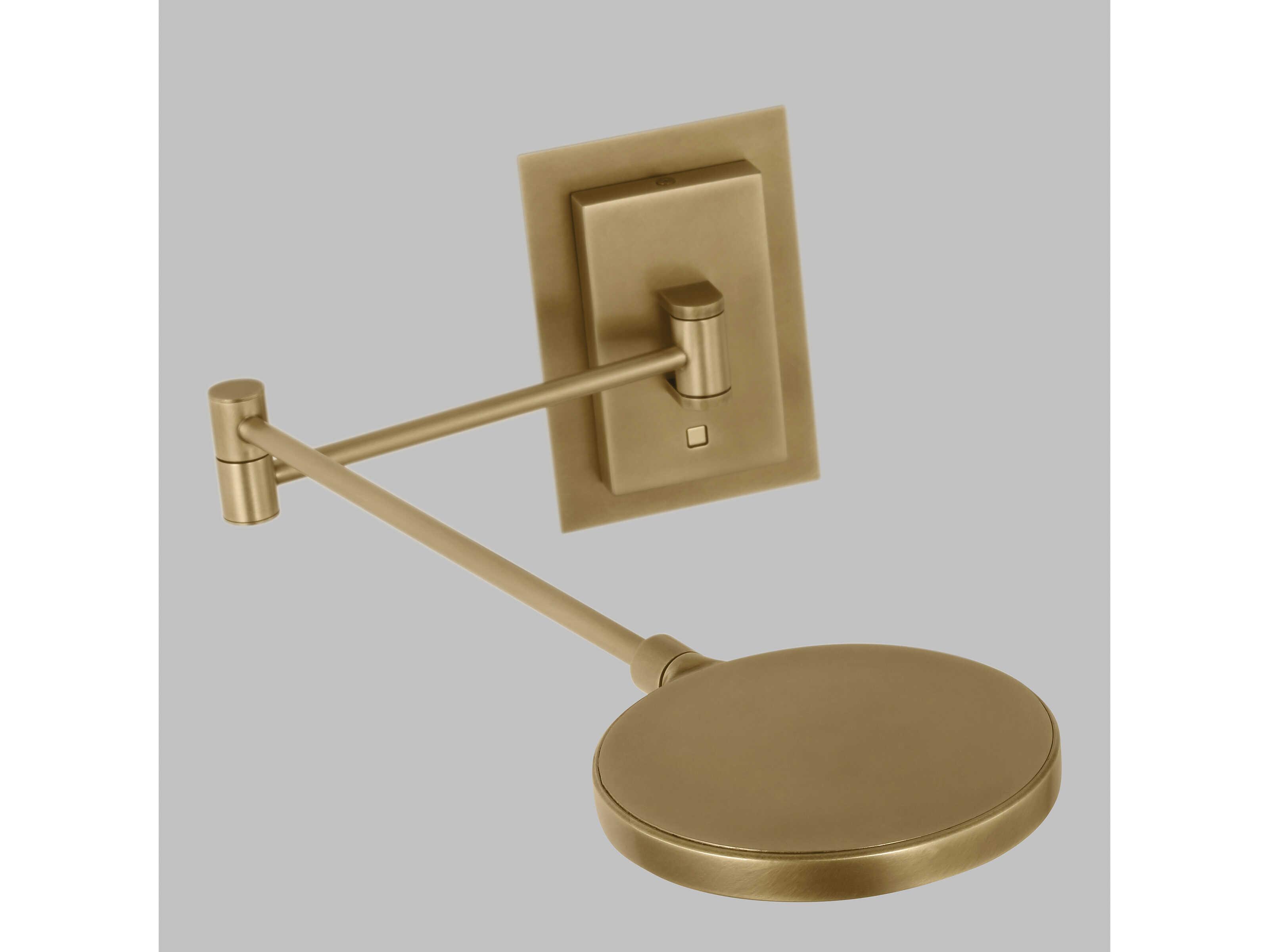 Visual Comfort Modern Spectica 1-Light Plated Brass Swing Wall Sconce