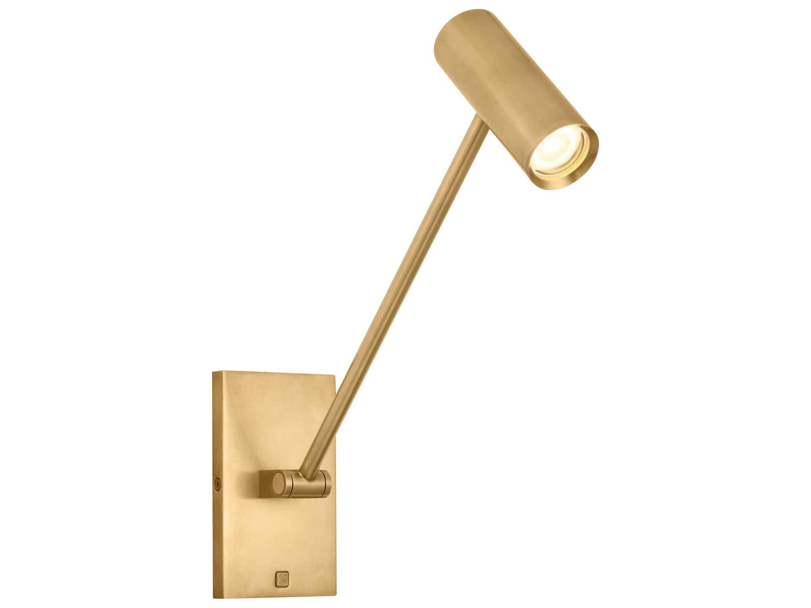 Visual Comfort Modern Ponte 1-Light Hand Rubbed Antique Brass Swing Wall Sconce