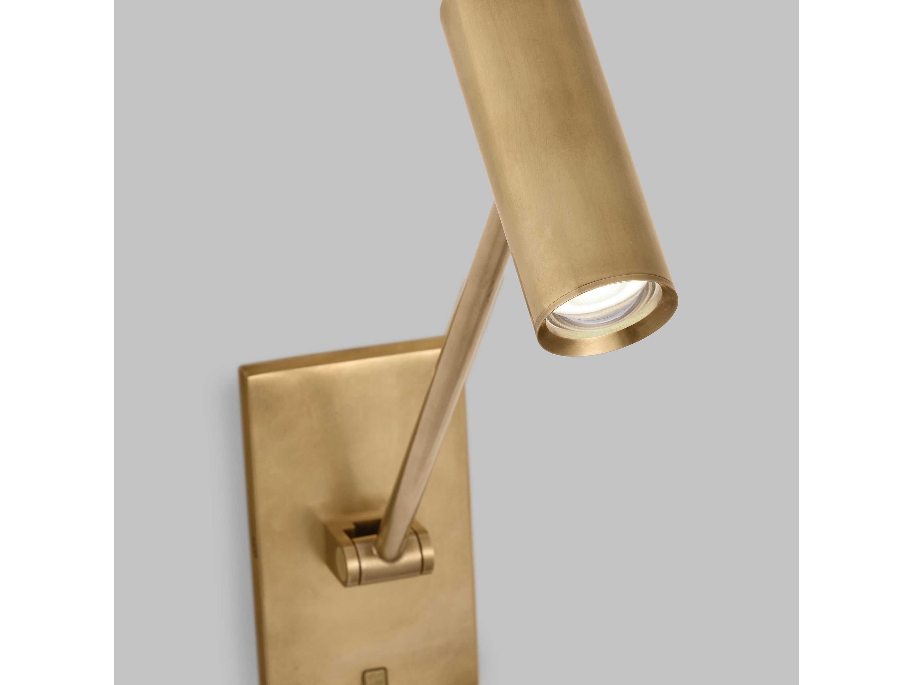 Visual Comfort Modern Ponte 1-Light Hand Rubbed Antique Brass Swing Wall Sconce