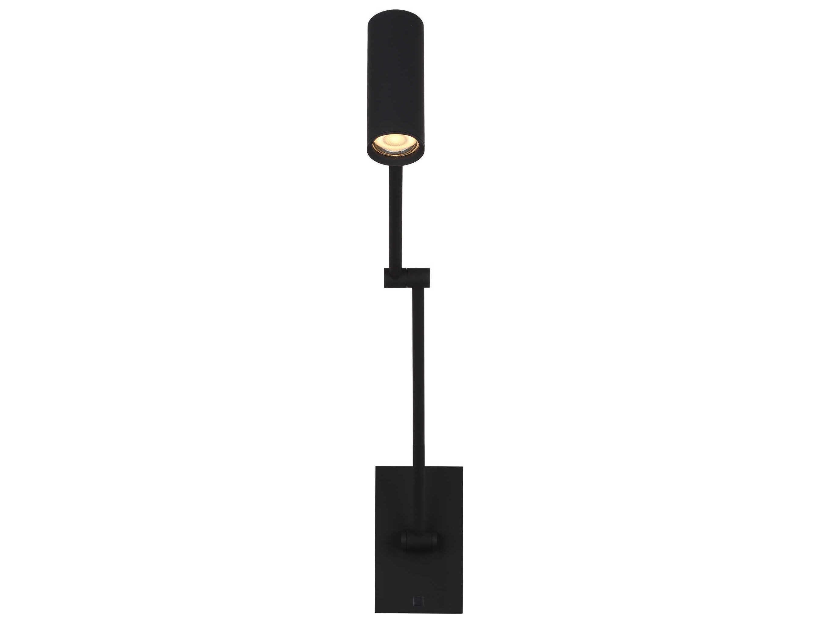 Visual Comfort Modern Ponte 1-Light Nightshade Black Swing Wall Sconce