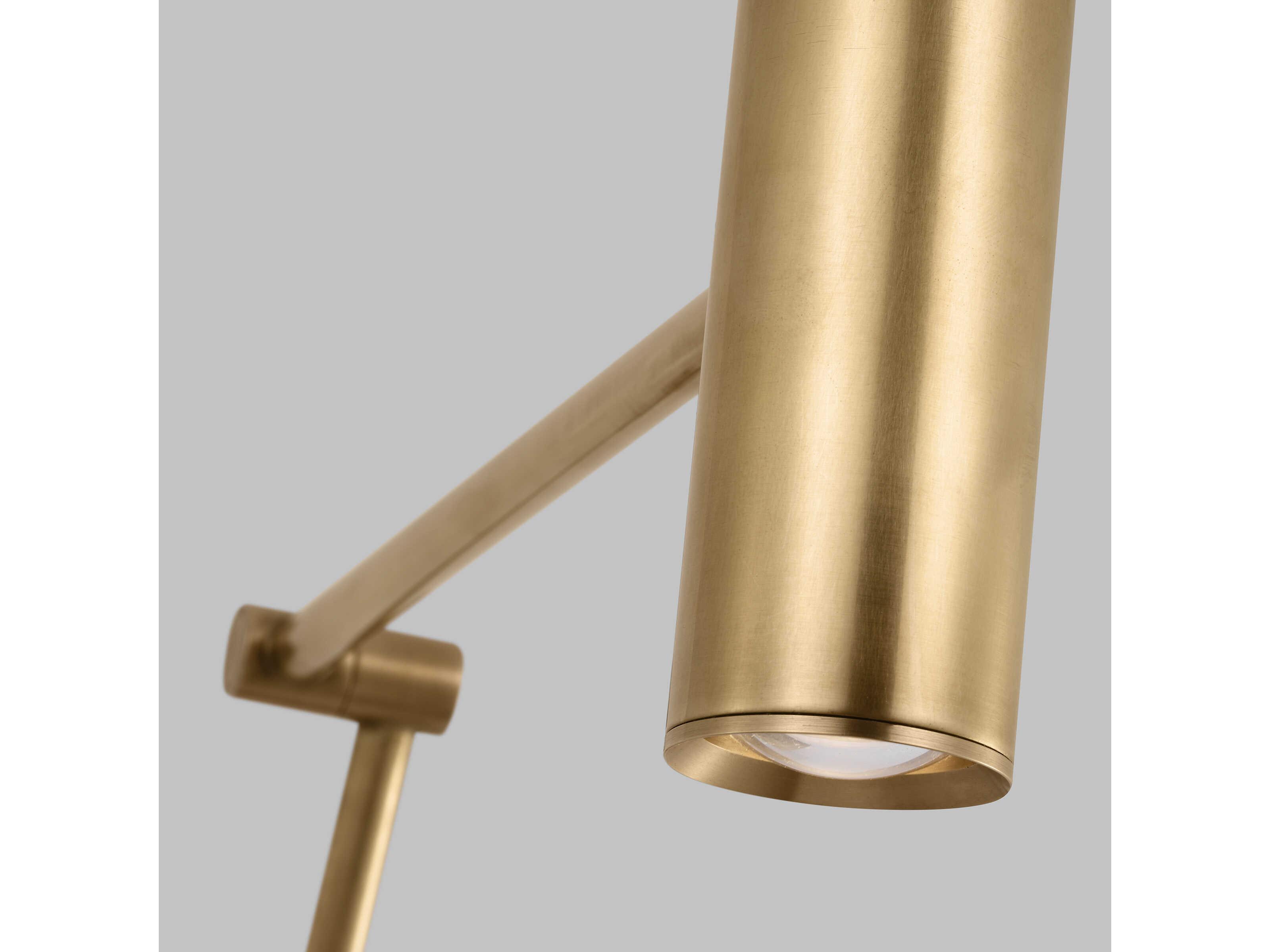 Visual Comfort Modern Ponte 1-Light Hand Rubbed Antique Brass Swing Wall Sconce