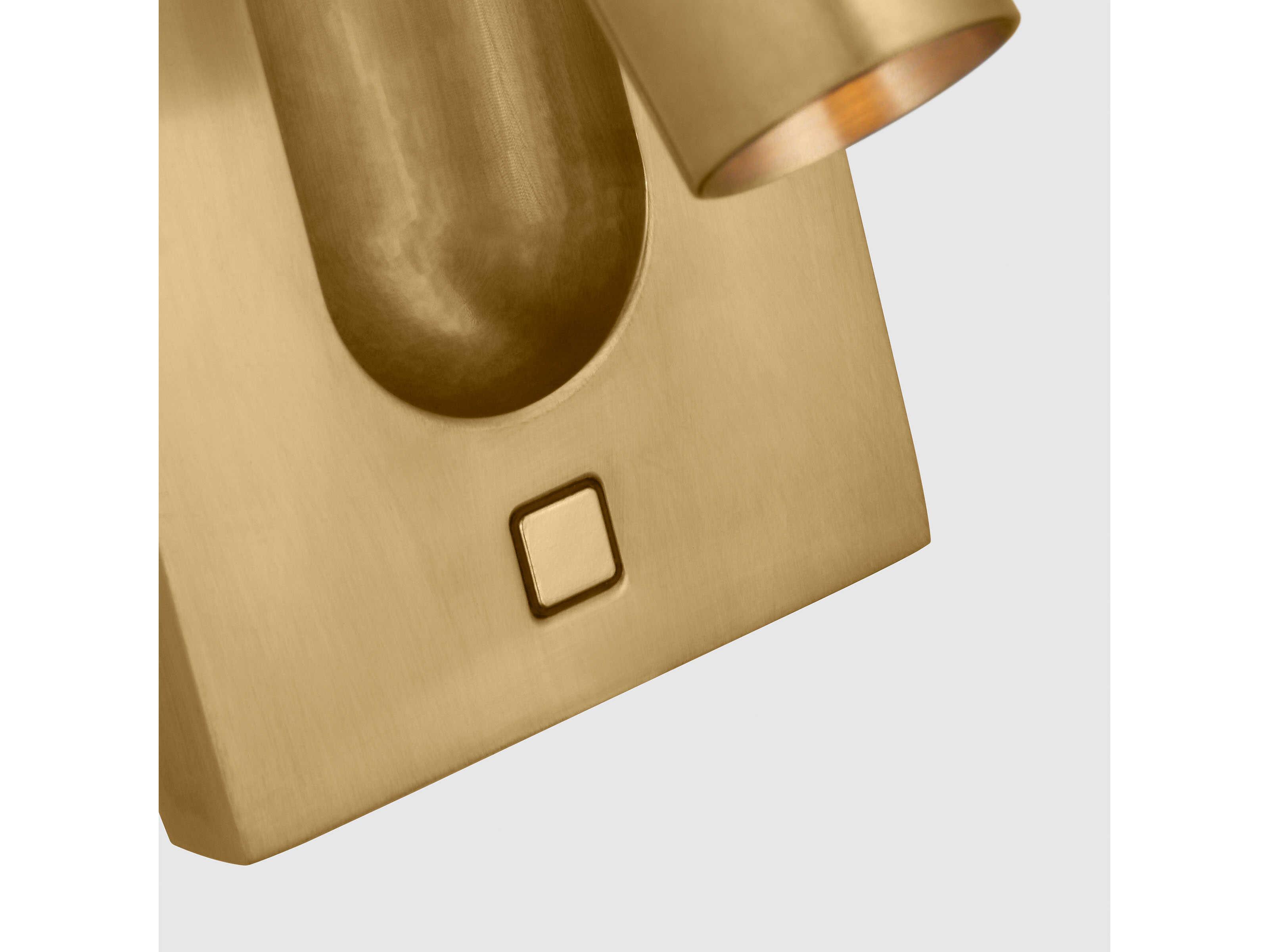 Visual Comfort Modern Ponte 1-Light Hand Rubbed Antique Brass Wall Sconce