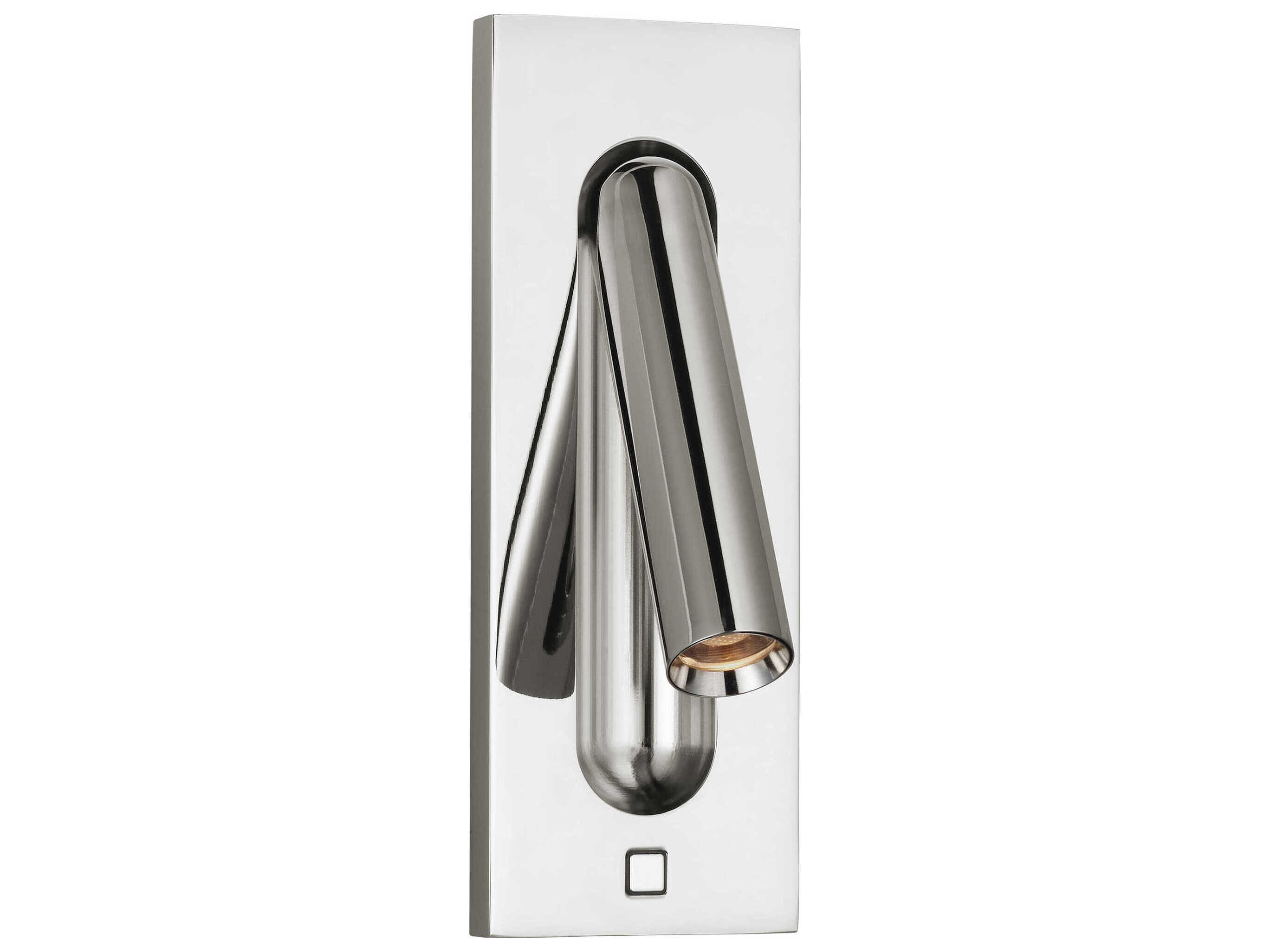 Visual Comfort Modern Ponte 1-Light Polished Nickel Wall Sconce