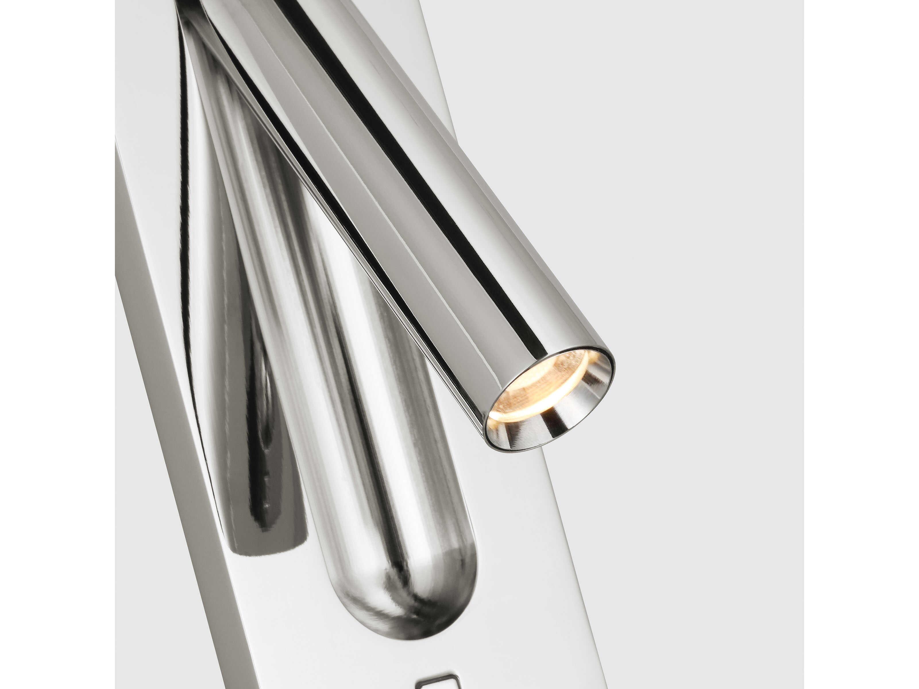 Visual Comfort Modern Ponte 1-Light Polished Nickel Wall Sconce