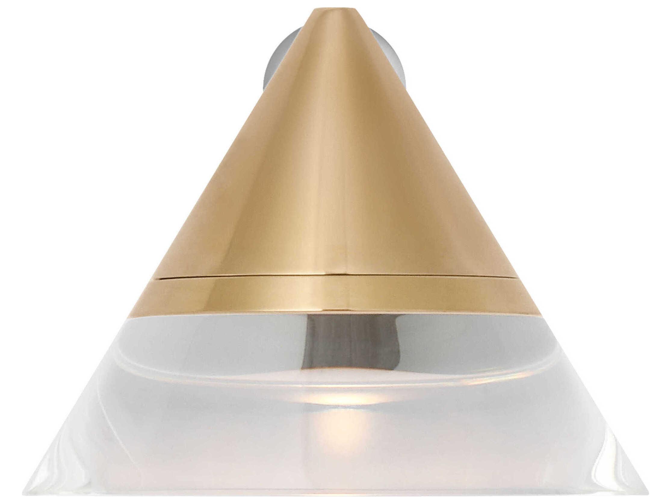 Visual Comfort Modern Midrand 1-Light Brass Wall Sconce