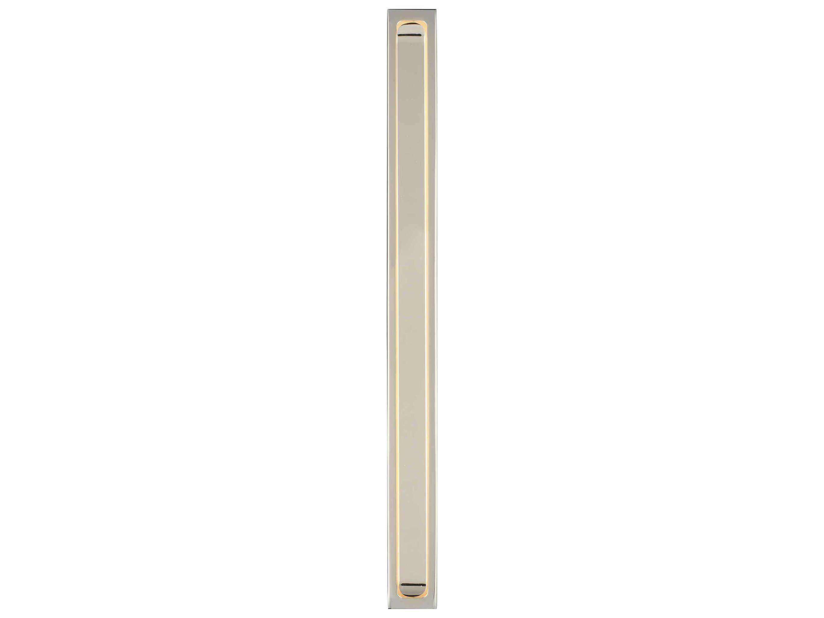 Visual Comfort Modern Bloccare 1-Light Polished Nickel Vanity Light