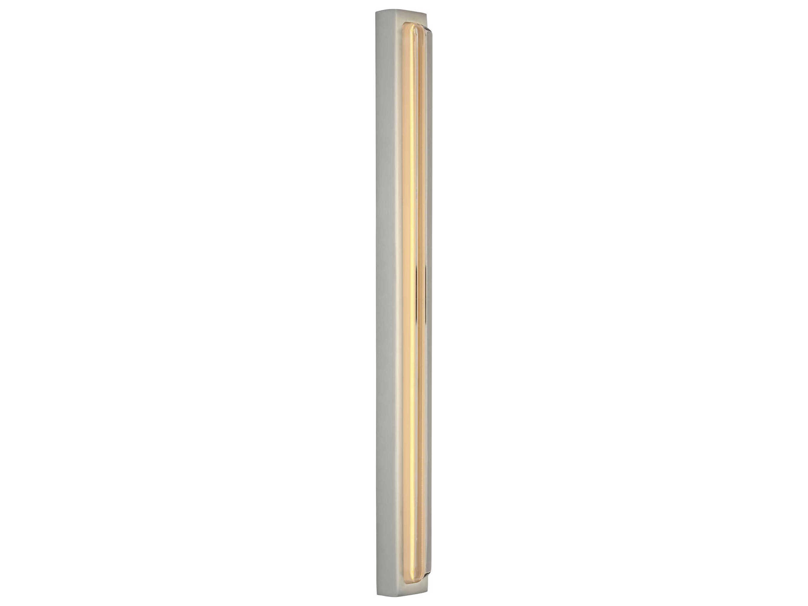 Visual Comfort Modern Bloccare 1-Light Satin Nickel Vanity Light