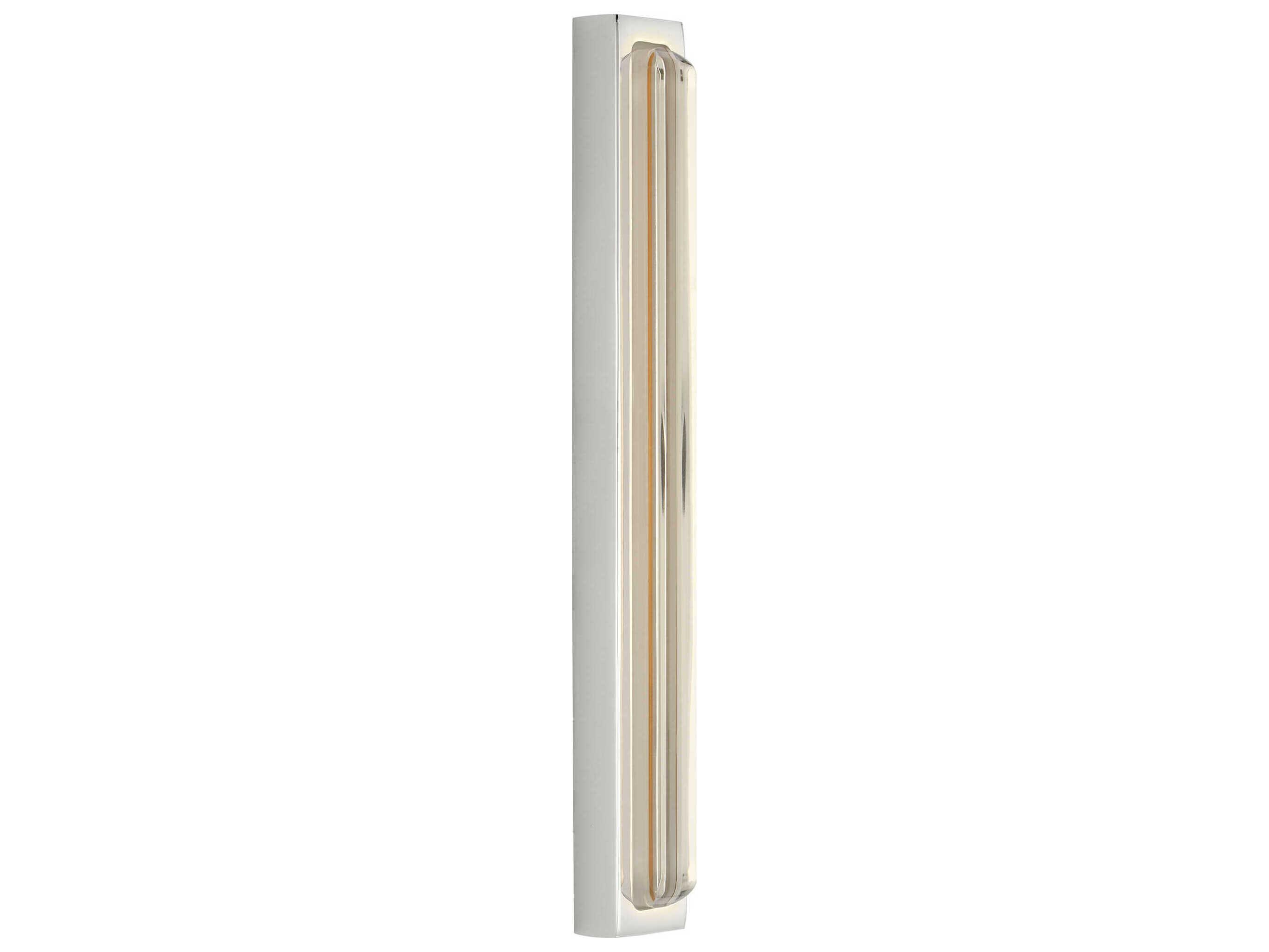Visual Comfort Modern Bloccare 1-Light Polished Nickel Vanity Light