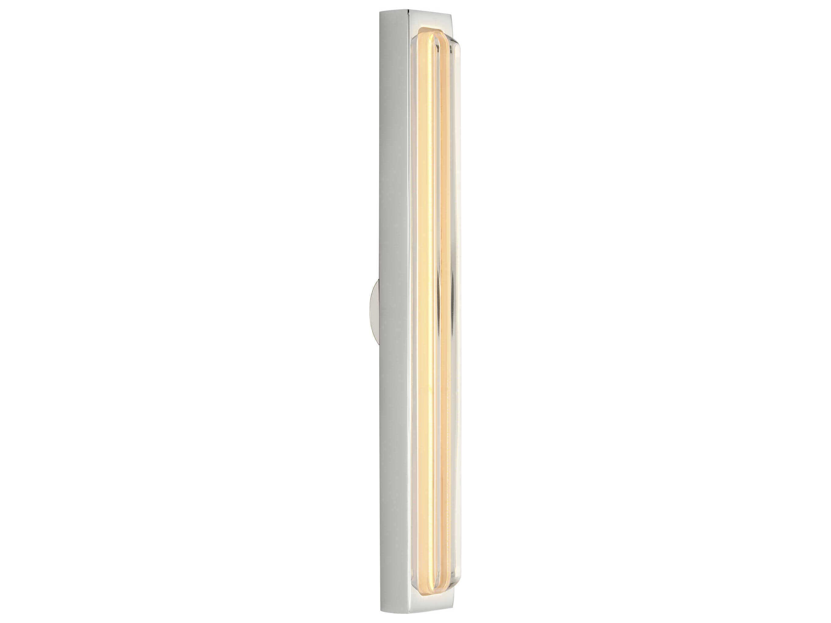 Visual Comfort Modern Bloccare 1-Light Polished Nickel Vanity Light