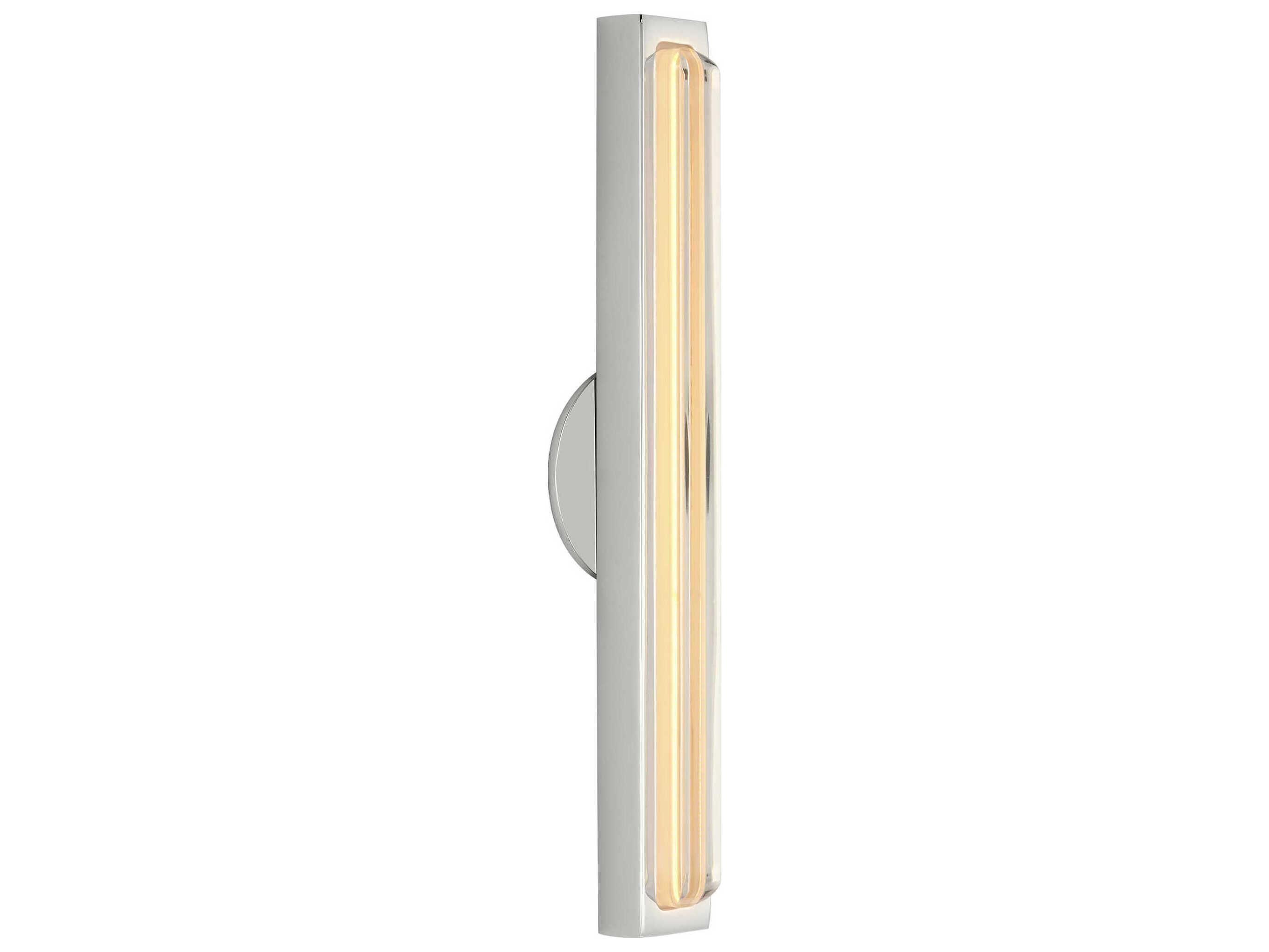 Visual Comfort Modern Bloccare 1-Light Polished Nickel Vanity Light