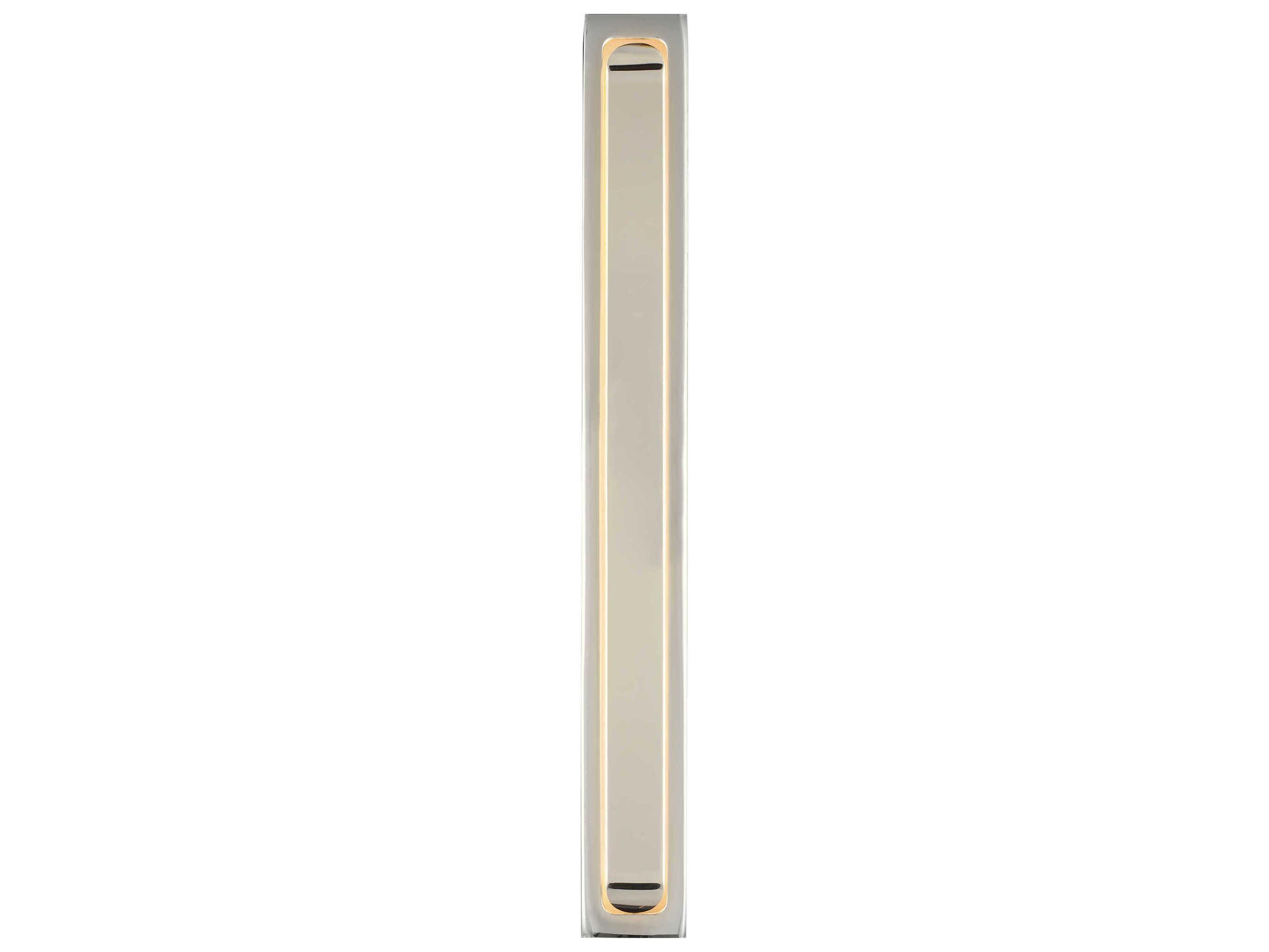 Visual Comfort Modern Bloccare 1-Light Polished Nickel Vanity Light