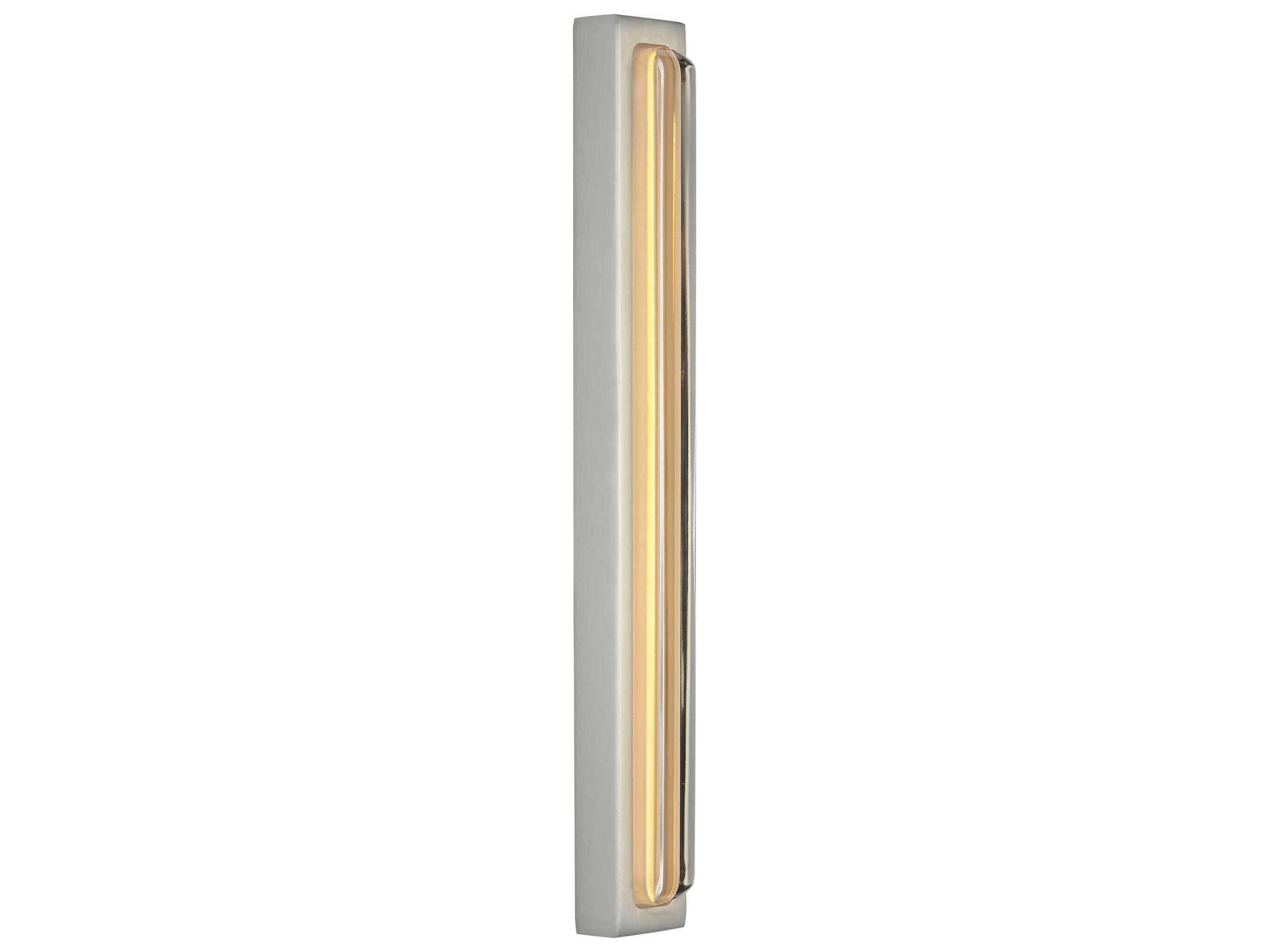 Visual Comfort Modern Bloccare 1-Light Satin Nickel Vanity Light