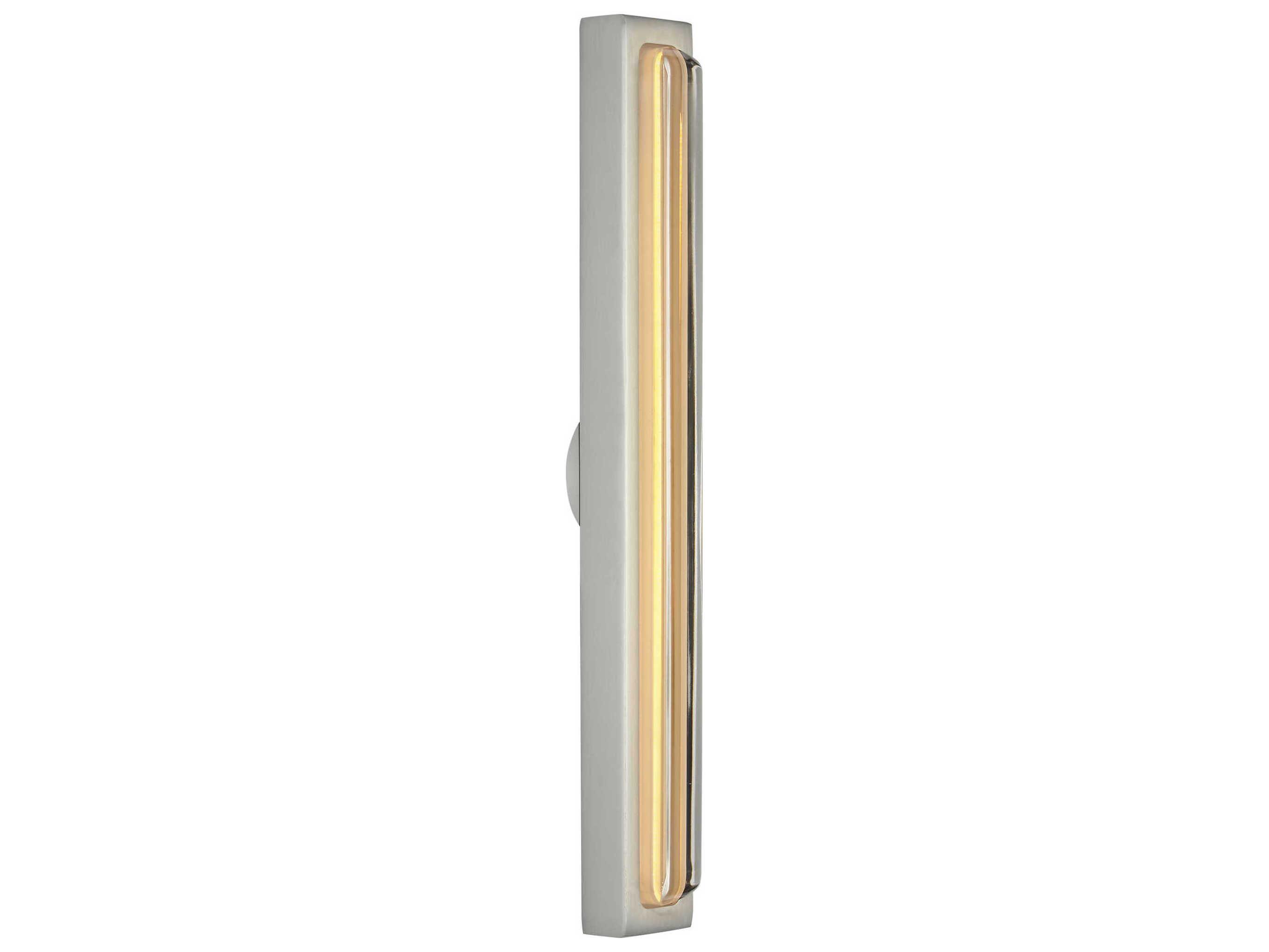 Visual Comfort Modern Bloccare 1-Light Satin Nickel Vanity Light
