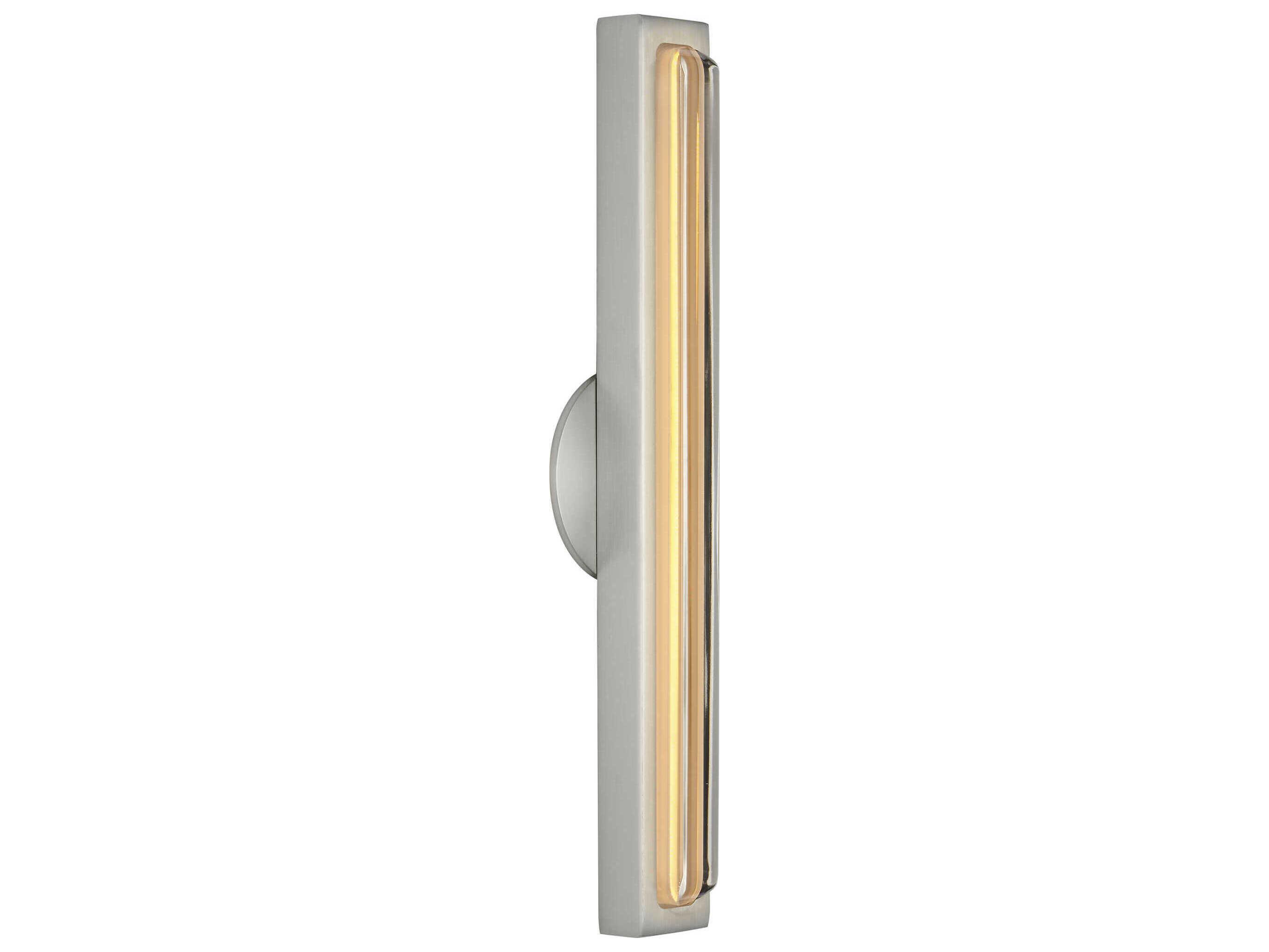 Visual Comfort Modern Bloccare 1-Light Satin Nickel Vanity Light