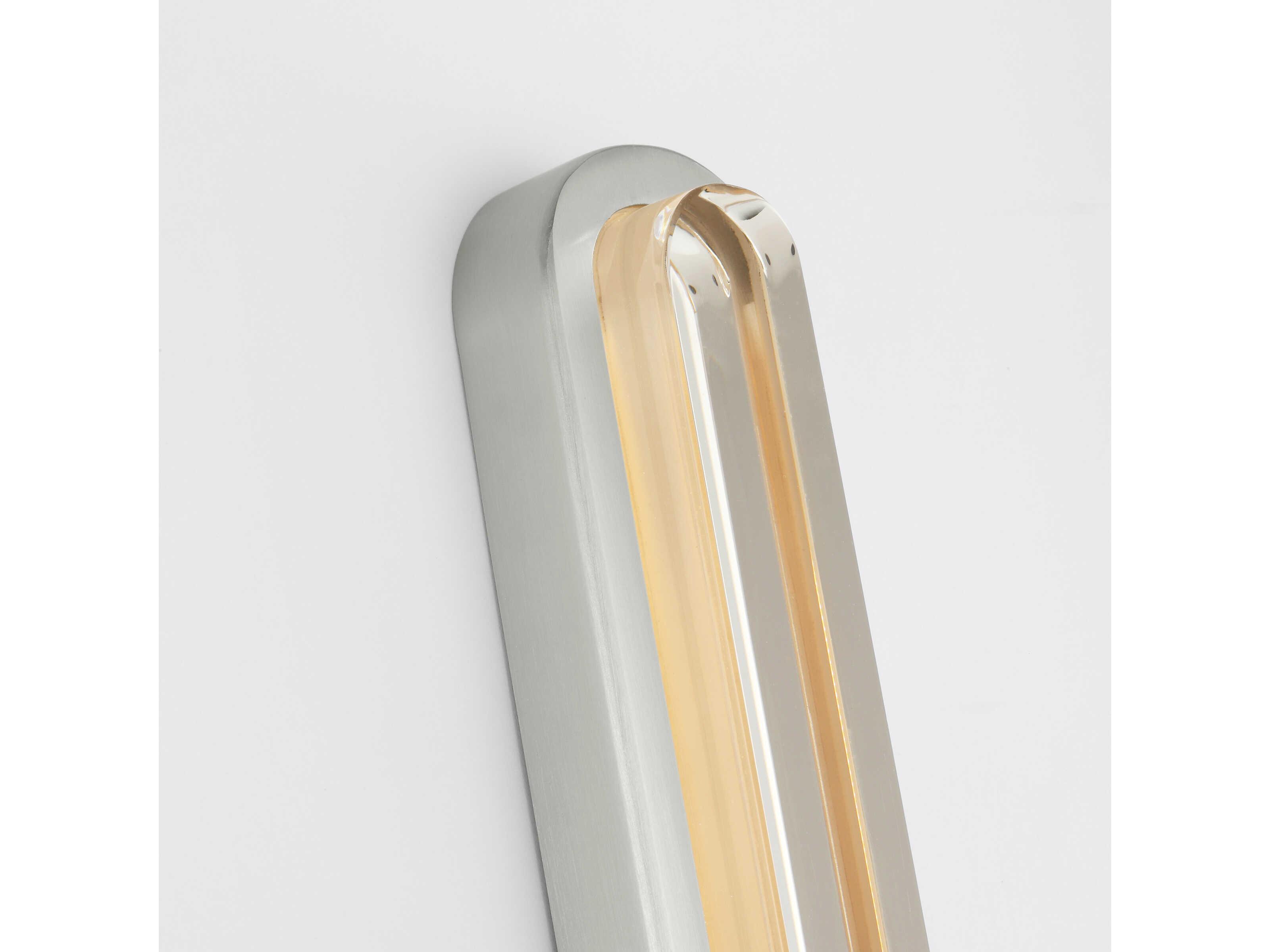 Visual Comfort Modern Emera 1-Light Satin Nickel Vanity Light