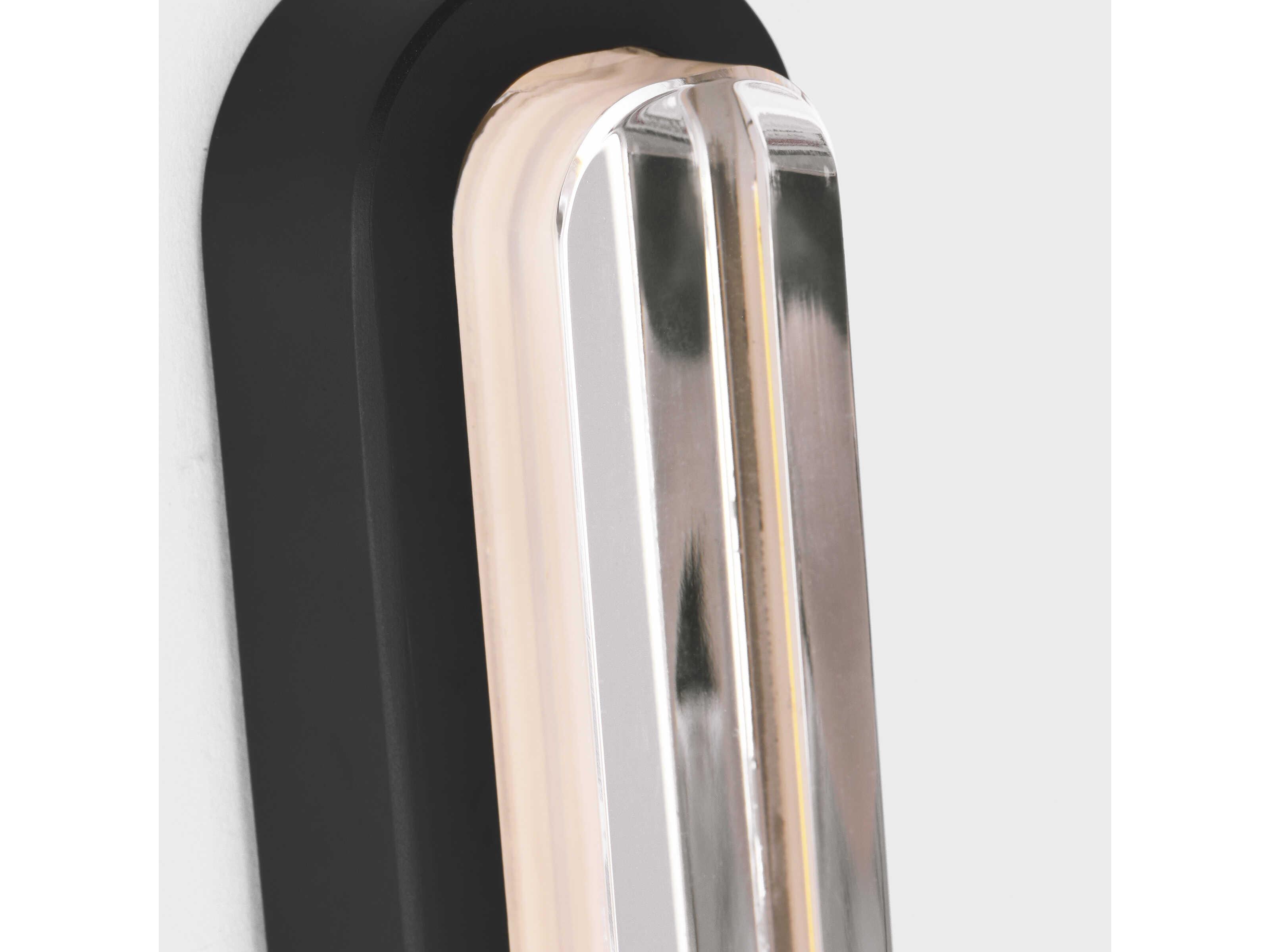 Visual Comfort Modern Emera 1-Light Nightshade Black Vanity Light